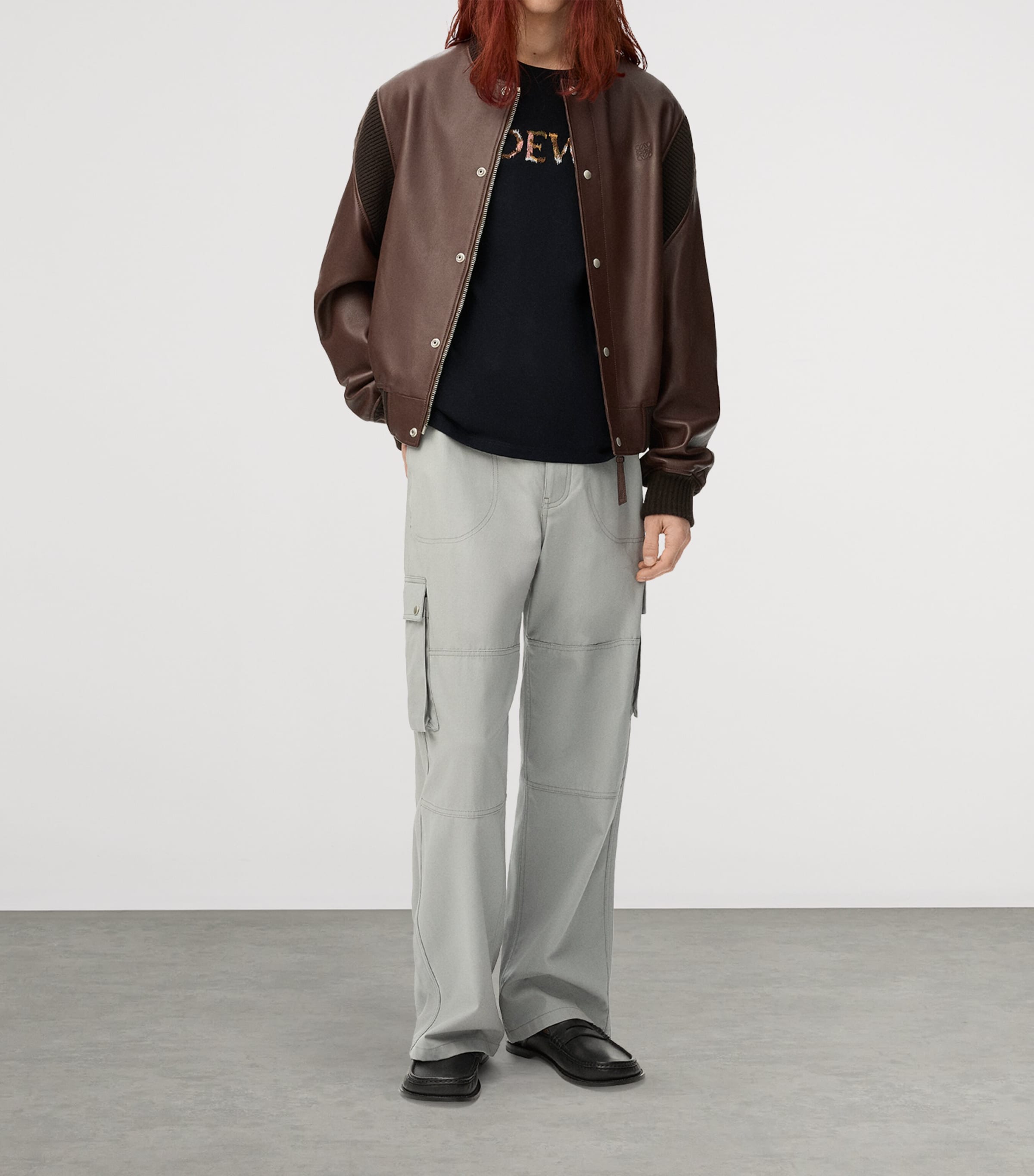 Cotton-Blend Logo T-Shirt BLACK Image 2