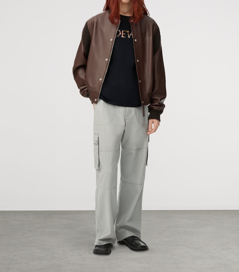 Cotton-Blend Logo T-Shirt BLACK Image 2