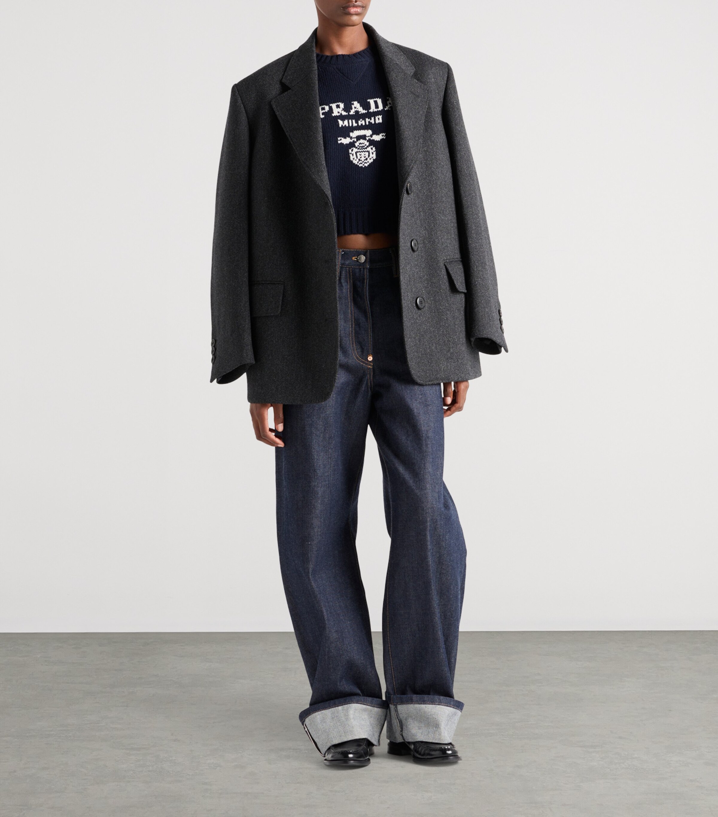 Wool-Cashmere Logo Sweater F0008 Image 2