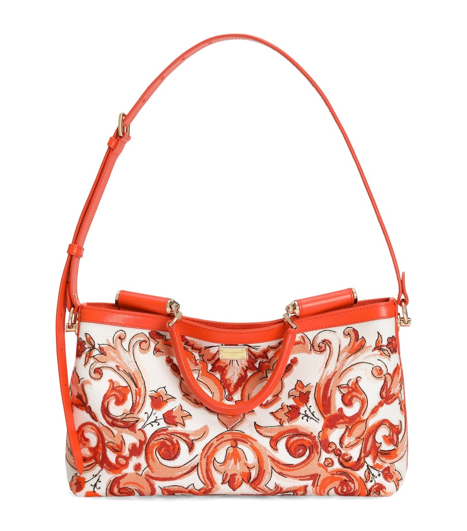 Dolce&Gabbana Majolica Vittoria Shoulder Bag Orange Image 1