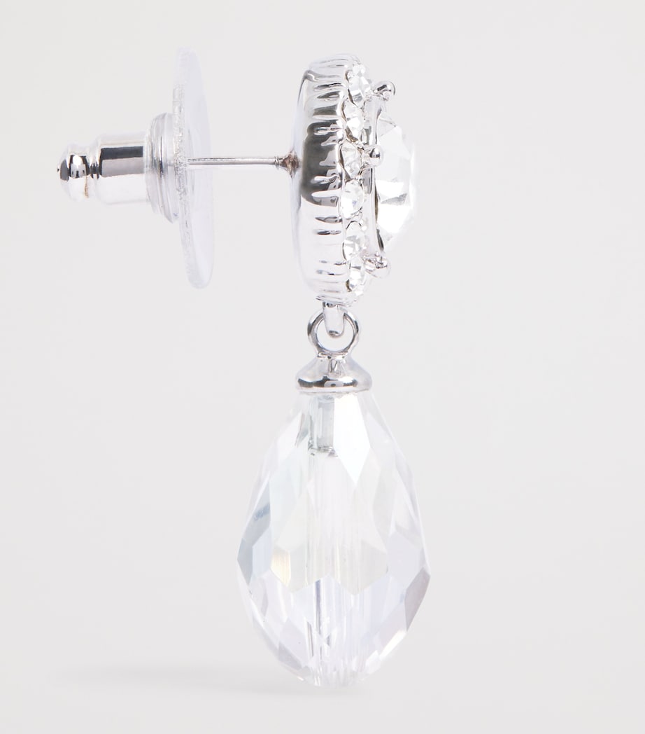 Crystal Drop Earrings SILVER Image 4