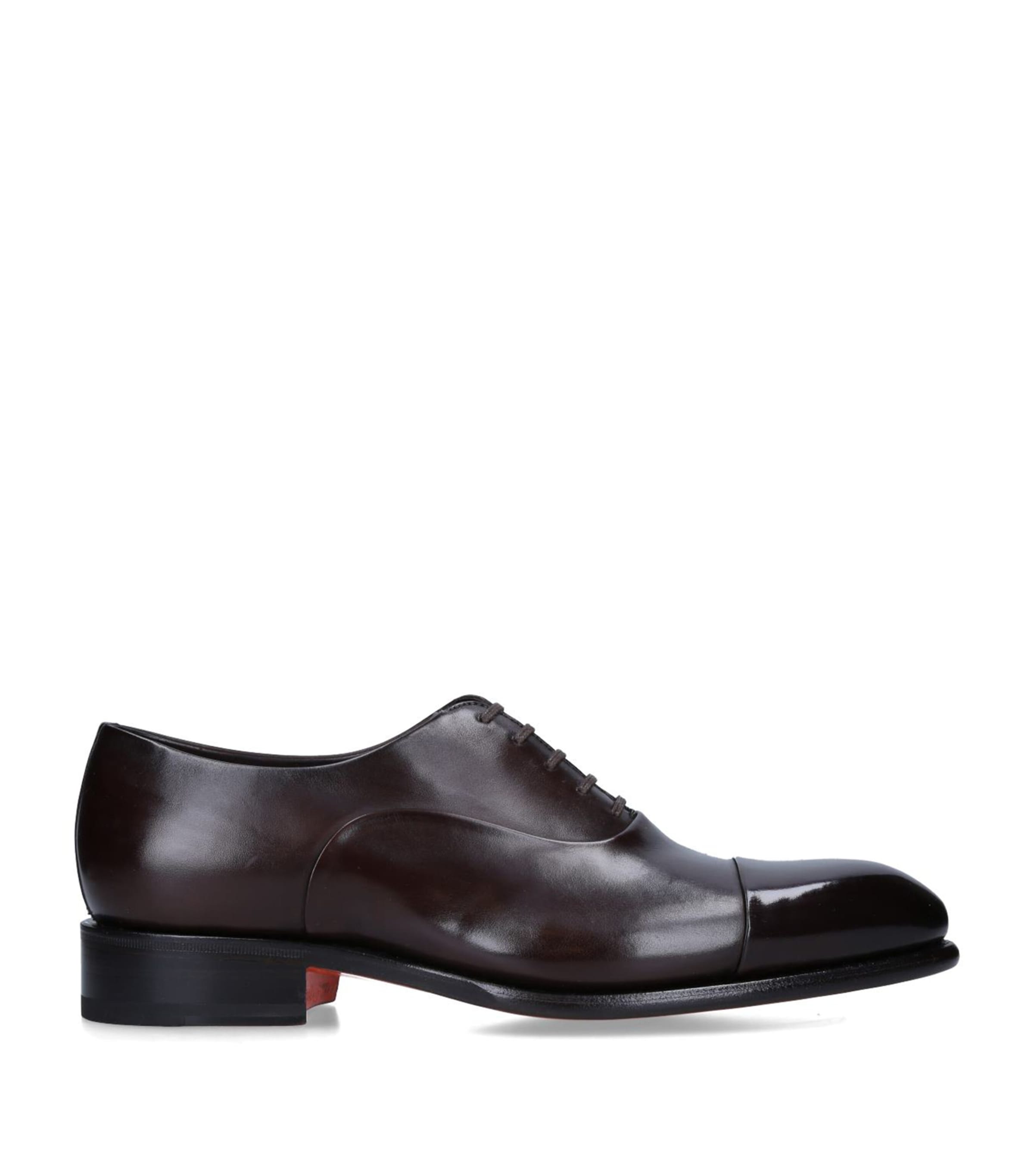Leather Carter Oxford Shoes DARK BROWN Image 3