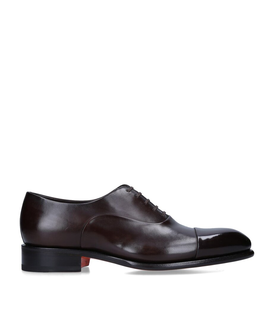 Leather Carter Oxford Shoes DARK BROWN Image 3