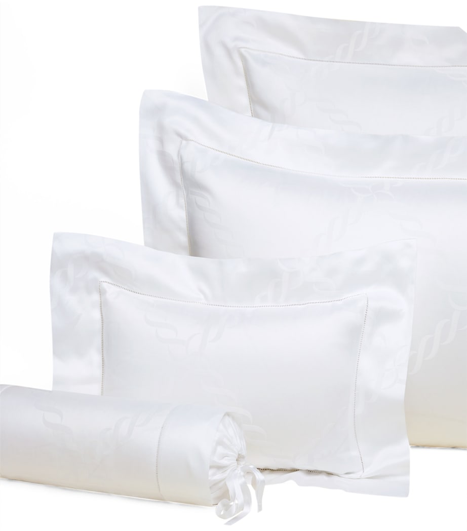 Treccia Pillowcase (50cm x 90cm) WHITE Image 2