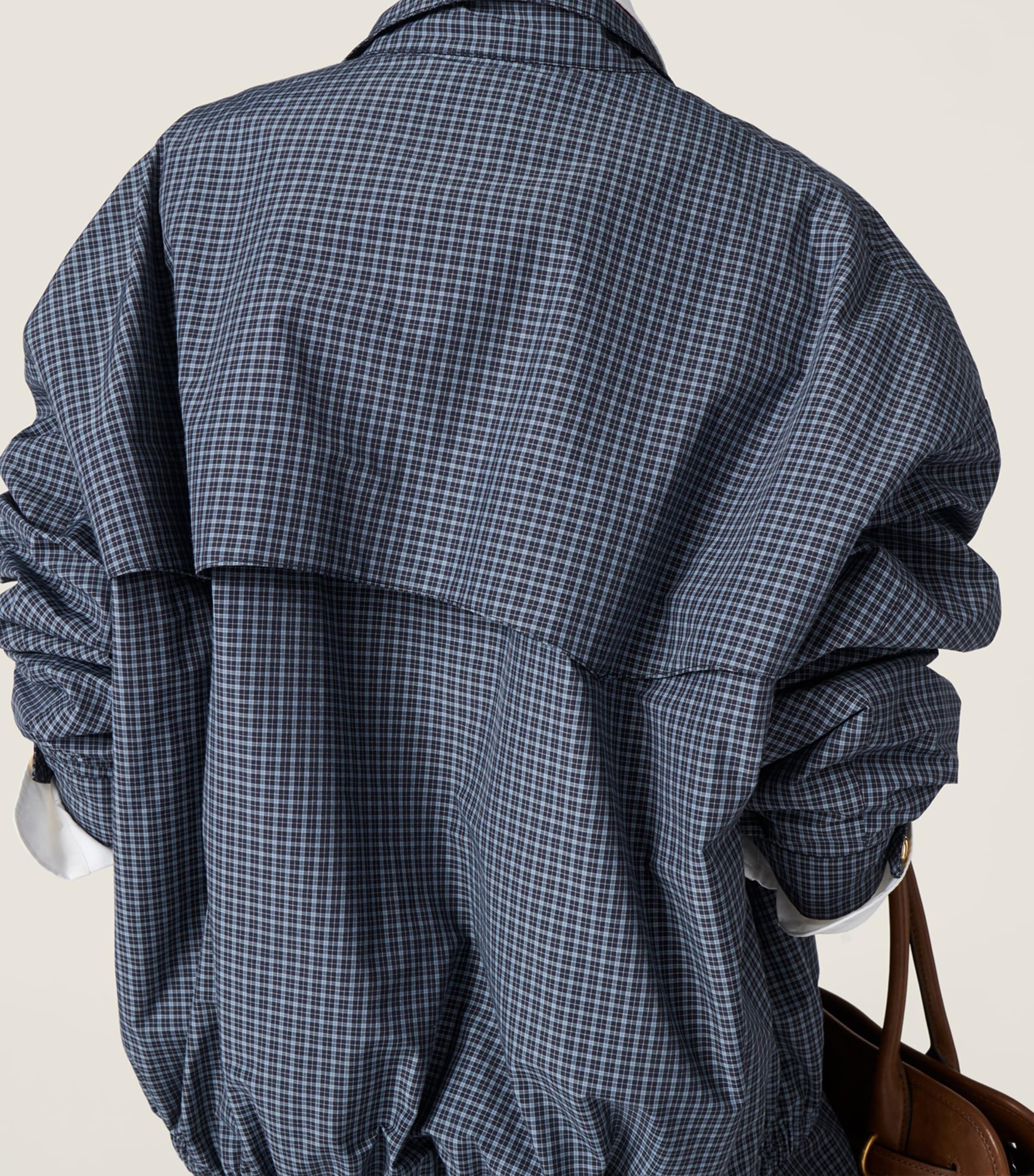 Miu Miu Womens Check Blouson Jacket Image 5