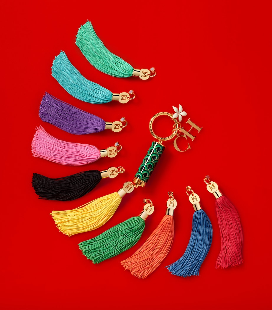 Herrera Lipstick Case Tassel Charm BLACK Image 2