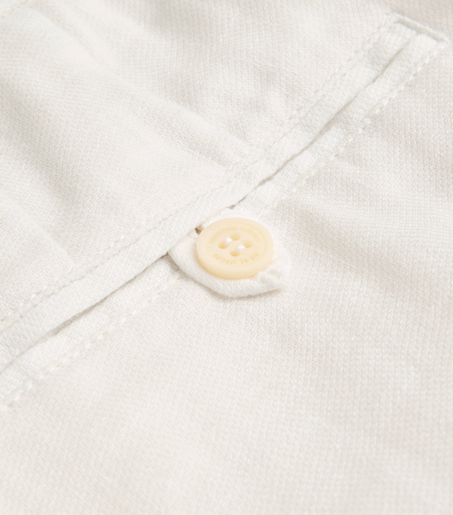 Linen-Cotton Felipe Shorts WHITE Image 5