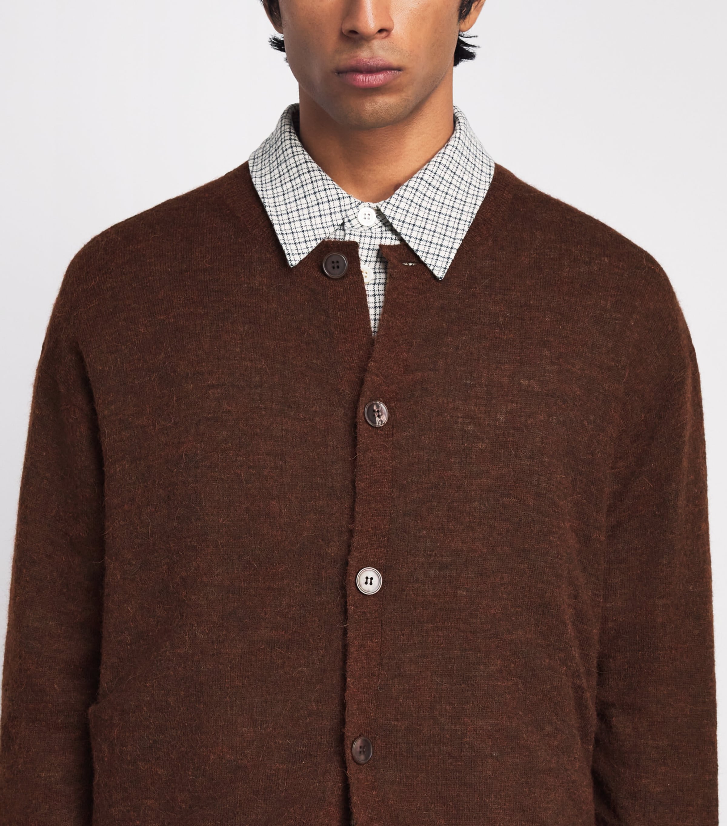 Studio Nicholson Mens Andres Cardigan Chestnut Image 3