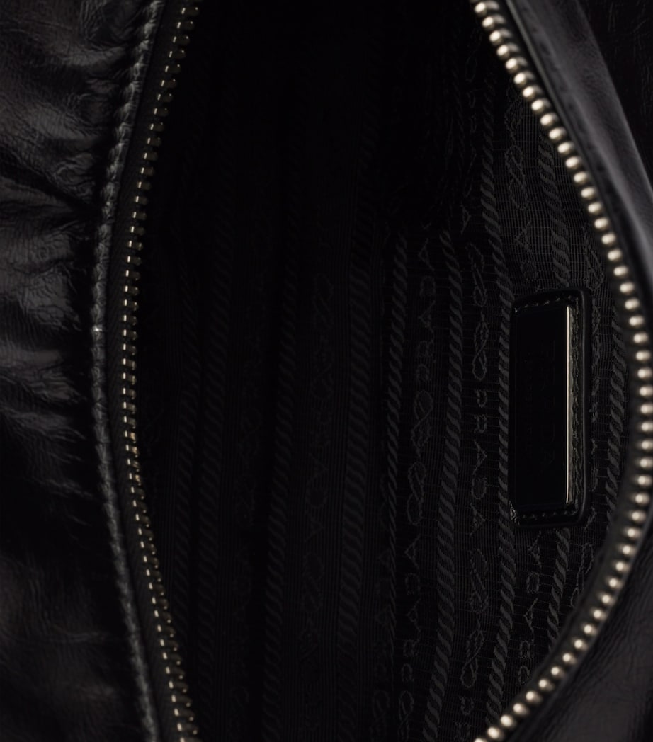 Prada Leather Rectangle Cross-Body Bag Black Image 5