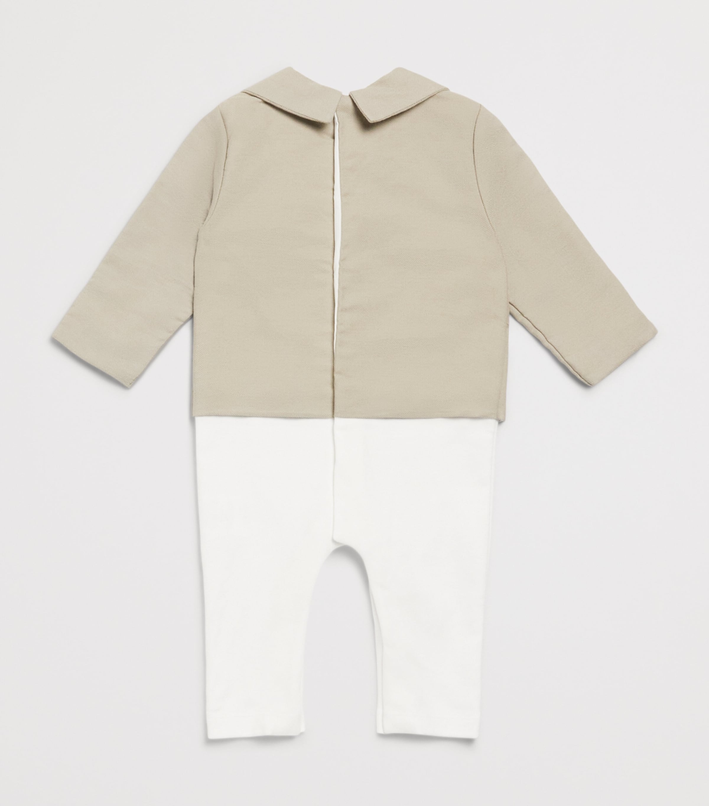 Patachou Cotton-Blend Layered Playsuit (1-24 Months) Beige Image 2