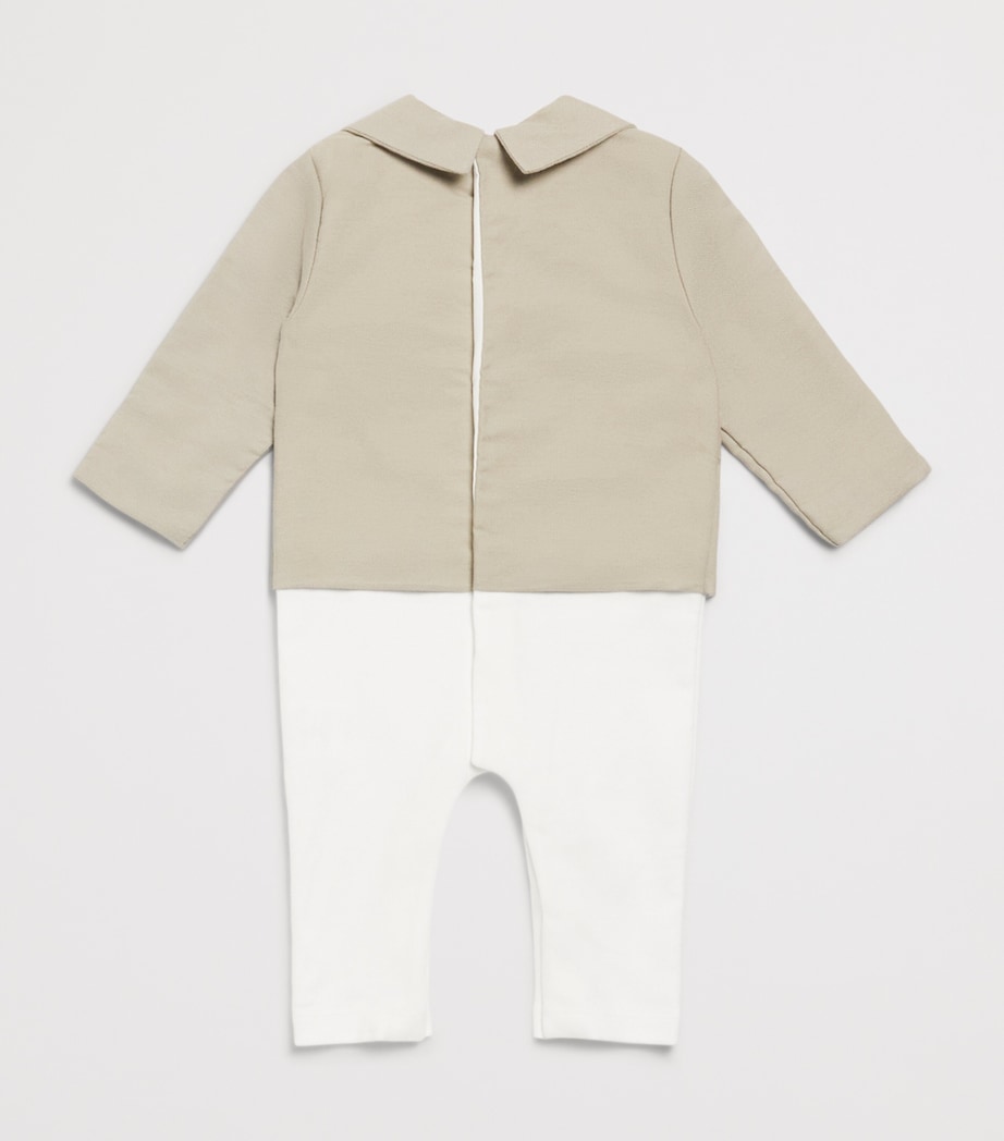 Patachou Cotton-Blend Layered Playsuit (1-24 Months) Beige Image 2