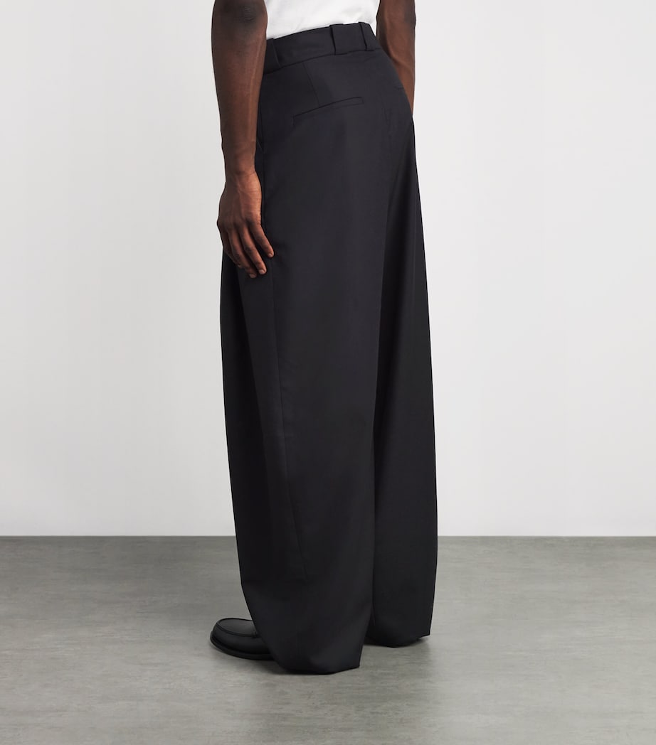 Virgin Wool Cascada Tailored Trousers BLACK Image 4