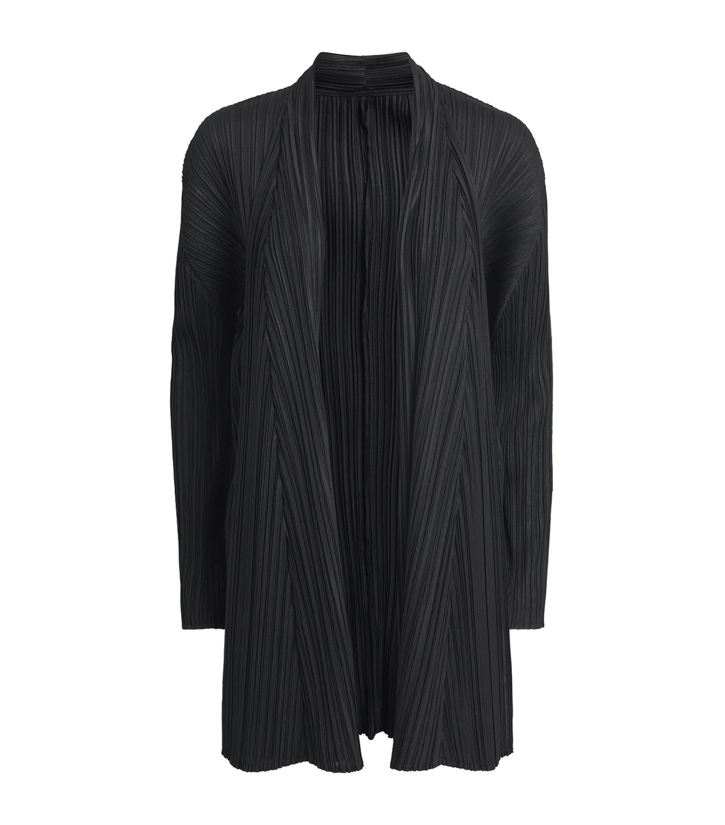 Pleats Please Issey Miyake Womens Mellow Pleats Cardigan Black Image 1