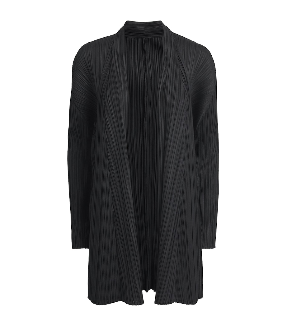 Pleats Please Issey Miyake Womens Mellow Pleats Cardigan Black Image 1