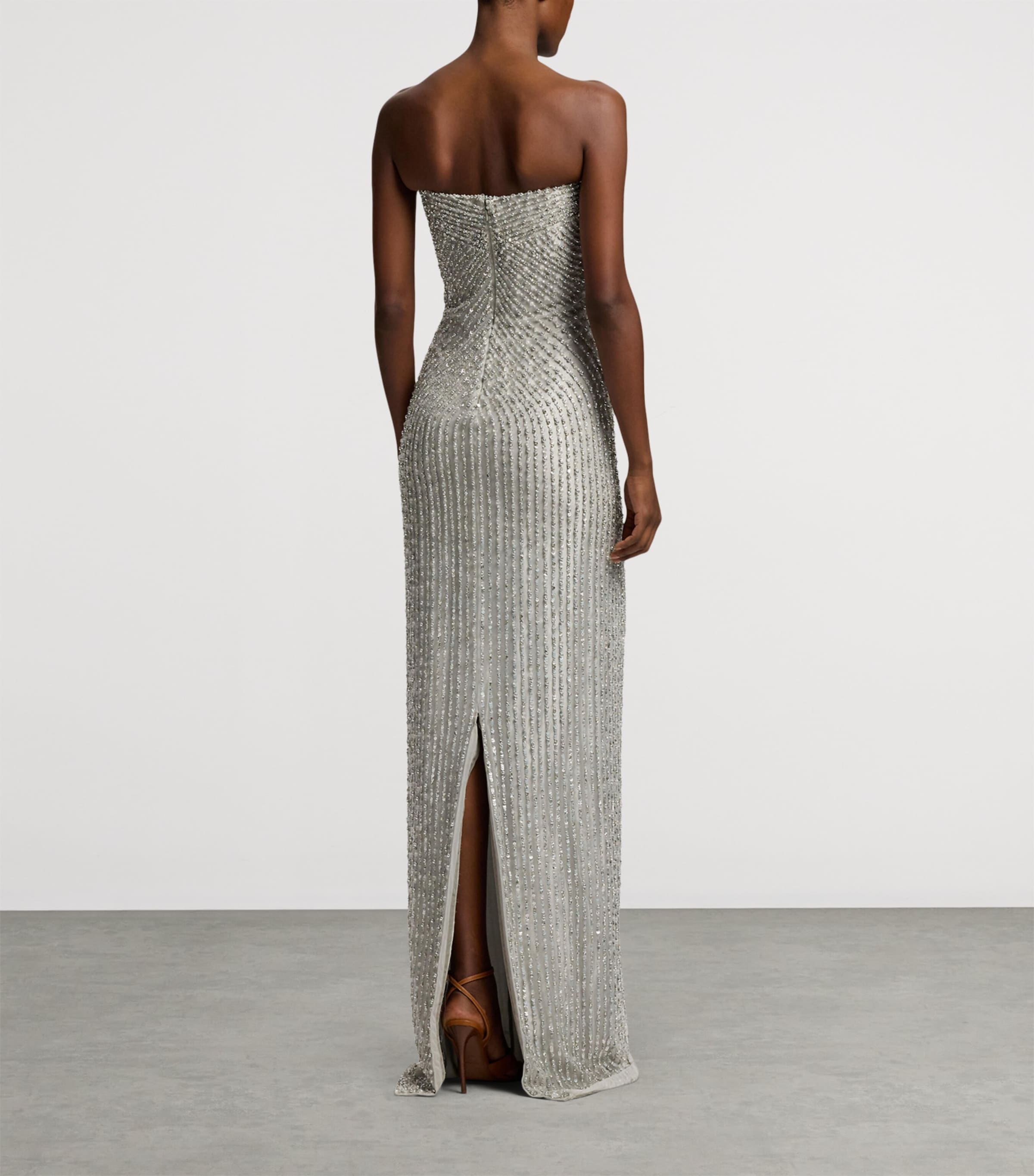 Embellished Shelly Maxi Dress SILVER-040 Image 7