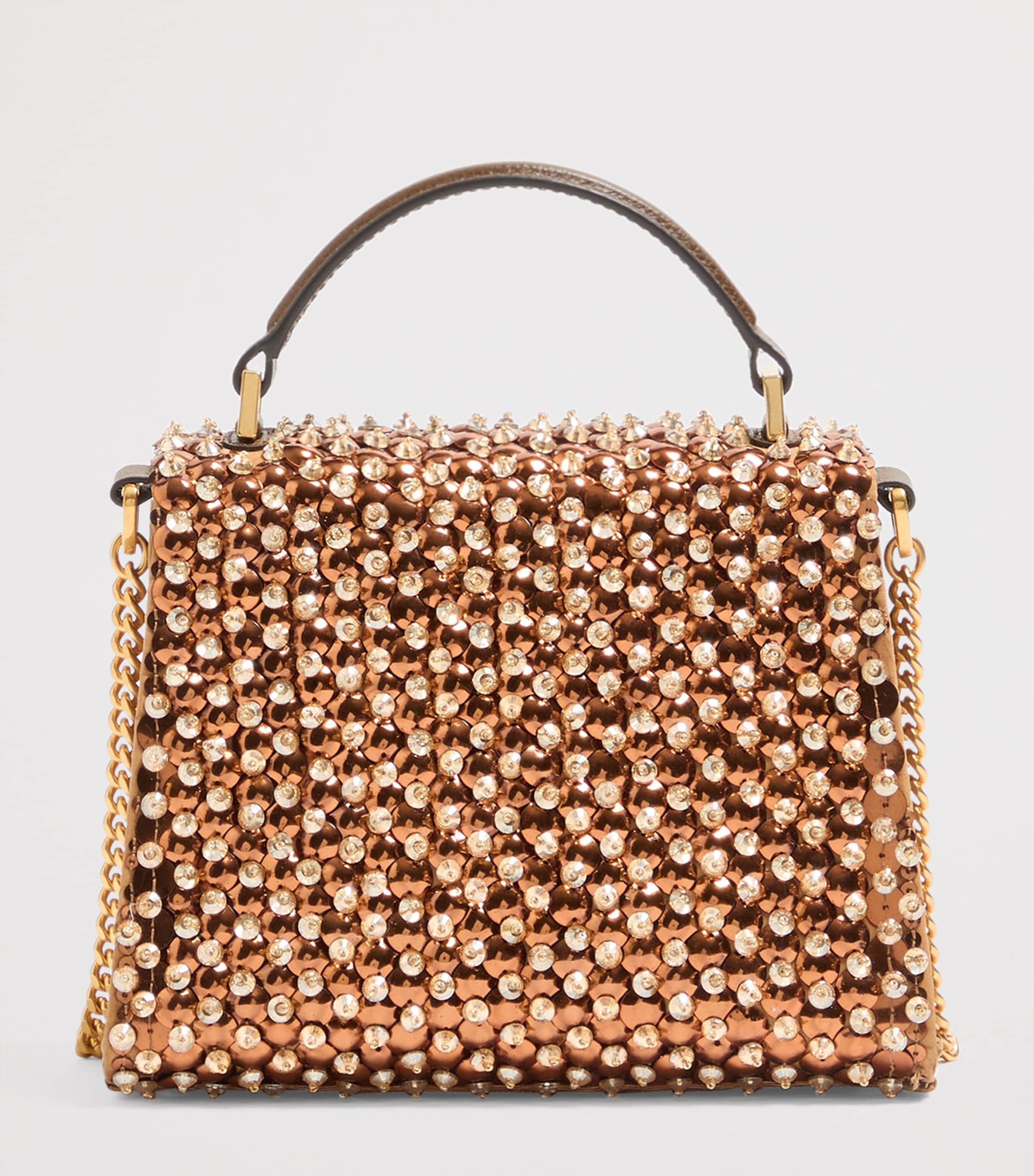 Valentino Garavani Mini Silk Embellished VSLING Top-Handle Bag Image 4