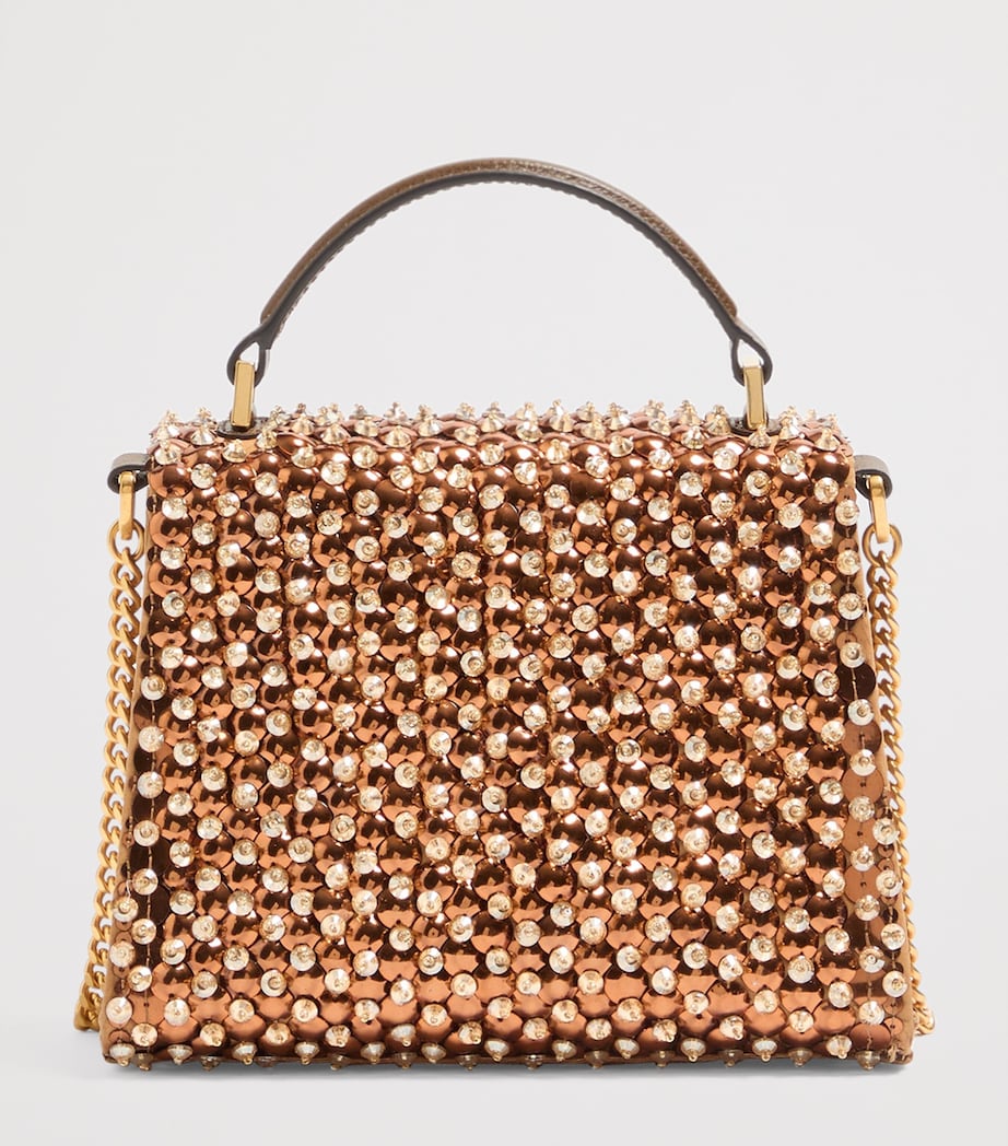 Valentino Garavani Mini Silk Embellished VSLING Top-Handle Bag Image 4