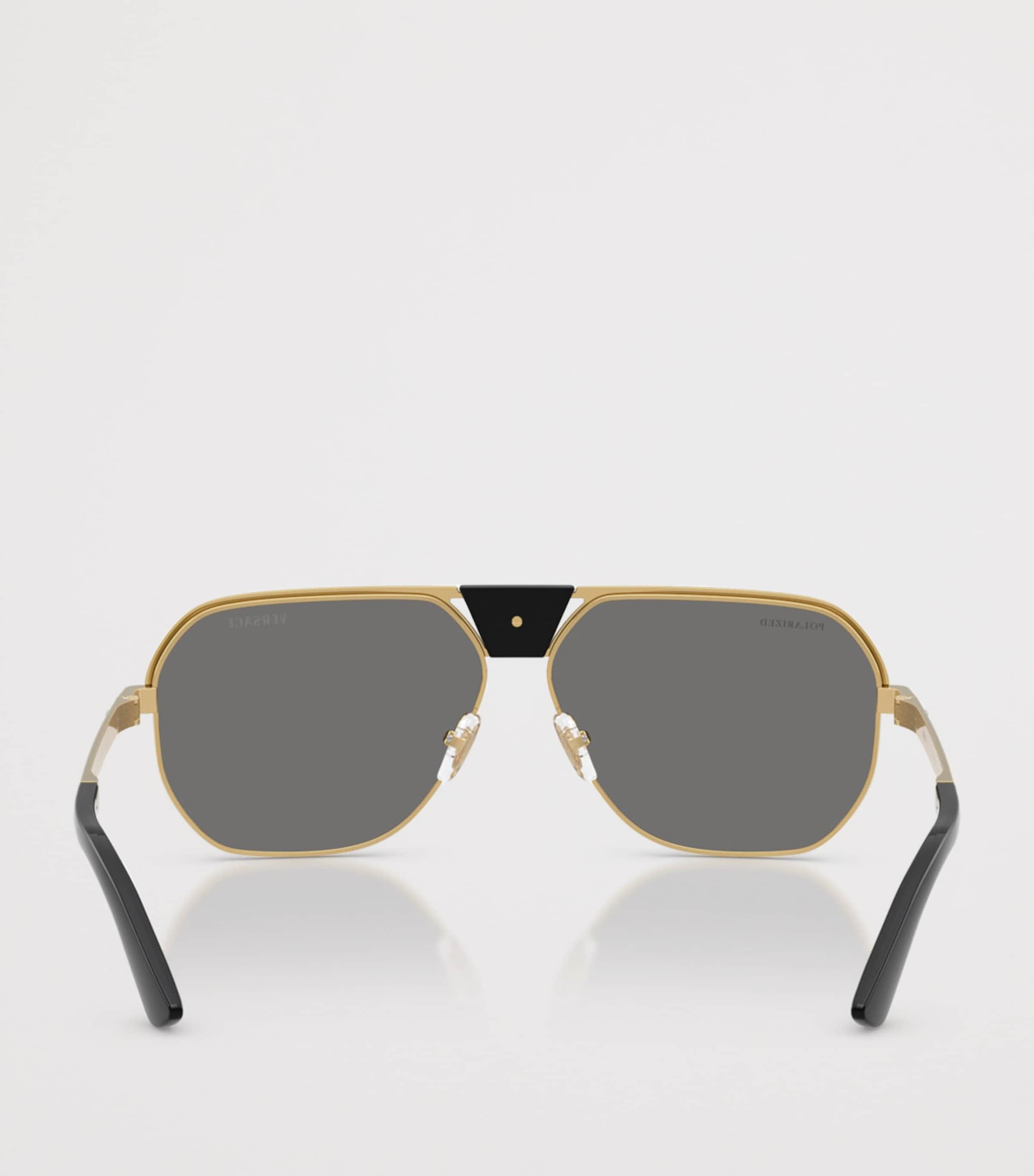 Versace Metal VE2294 Aviator Sunglasses Black Image 4