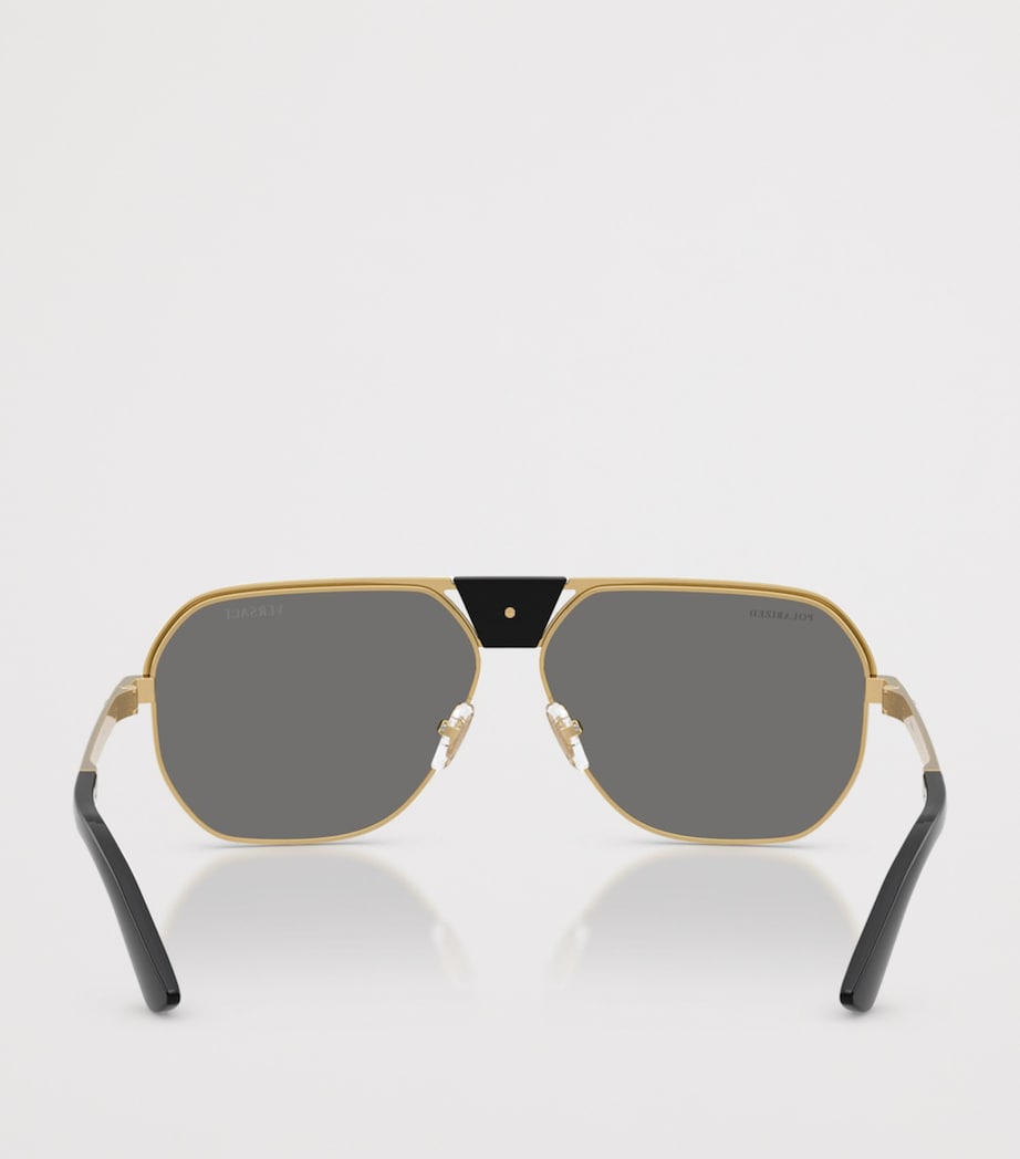 Versace Metal VE2294 Aviator Sunglasses Black Image 4