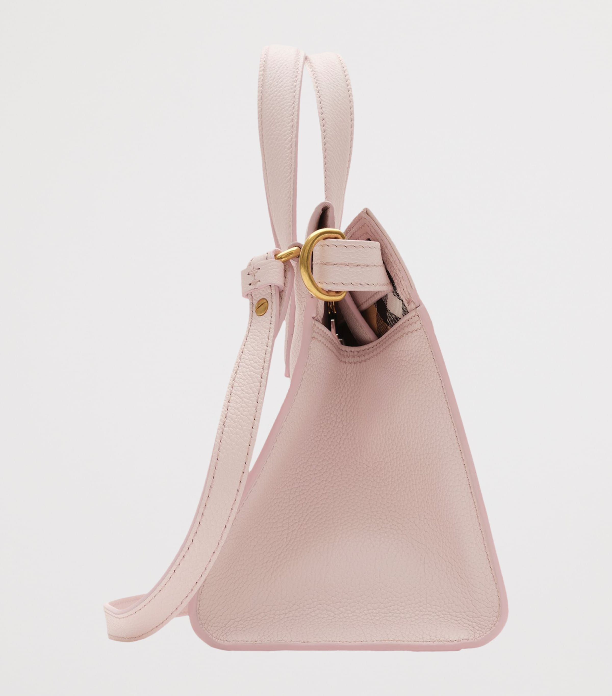 Burberry Womens Mini Calfskin Cotswolds Tote Bag Cameo Pink Image 3