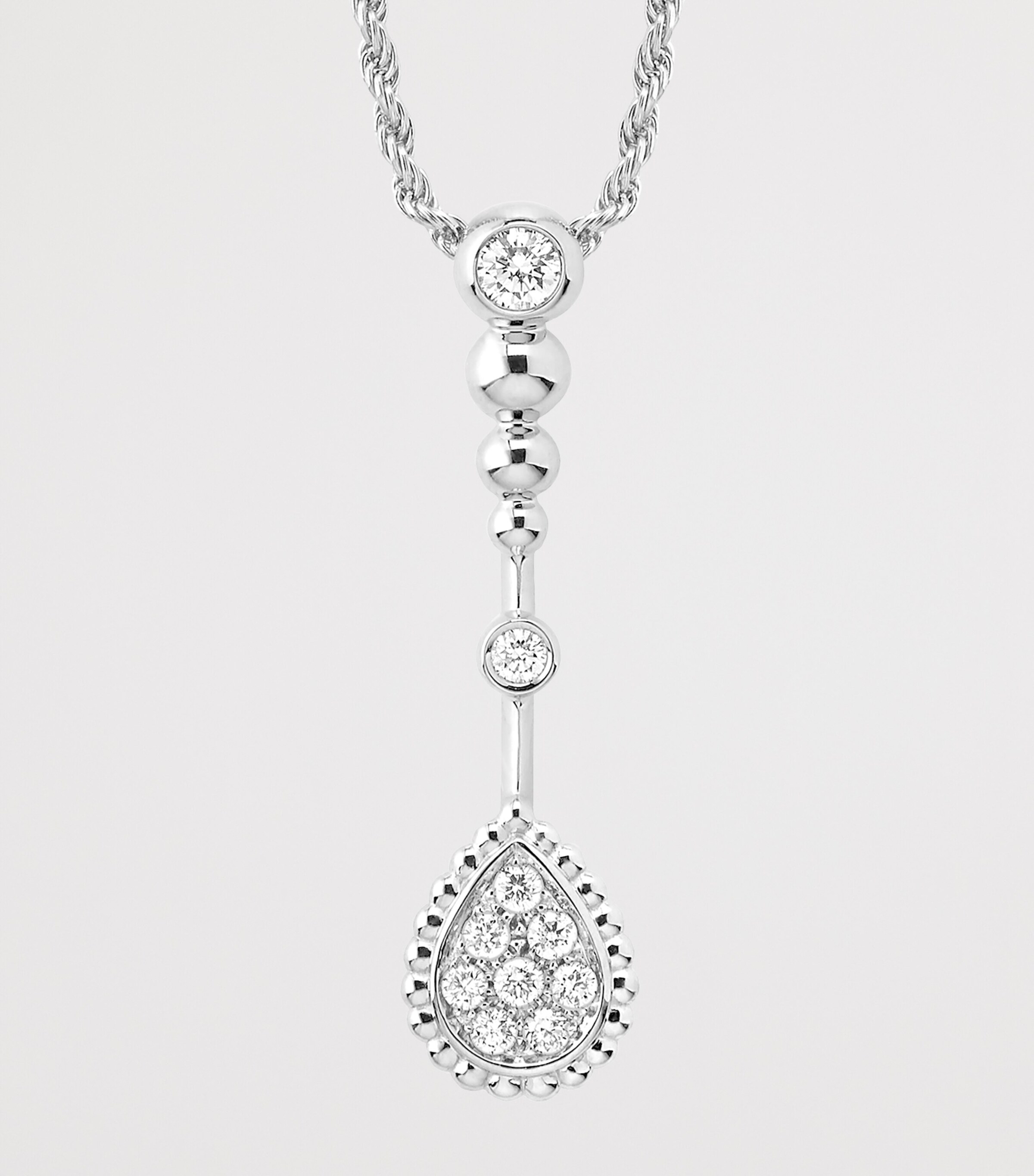 Boucheron White Gold and Diamond Serpent Bohème Solarité Pendant Necklace White Gold Image 3