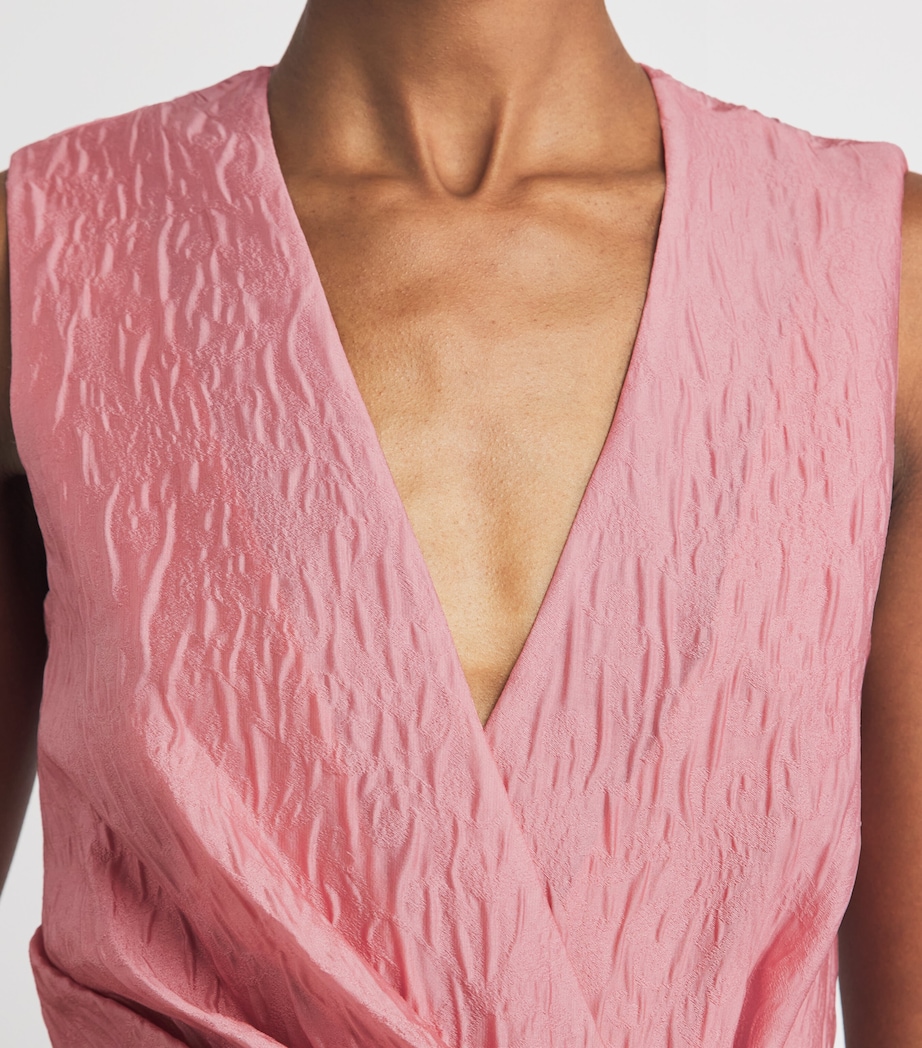 Roksanda Womens Cloqué Esra Midi Dress Rosado Image 5