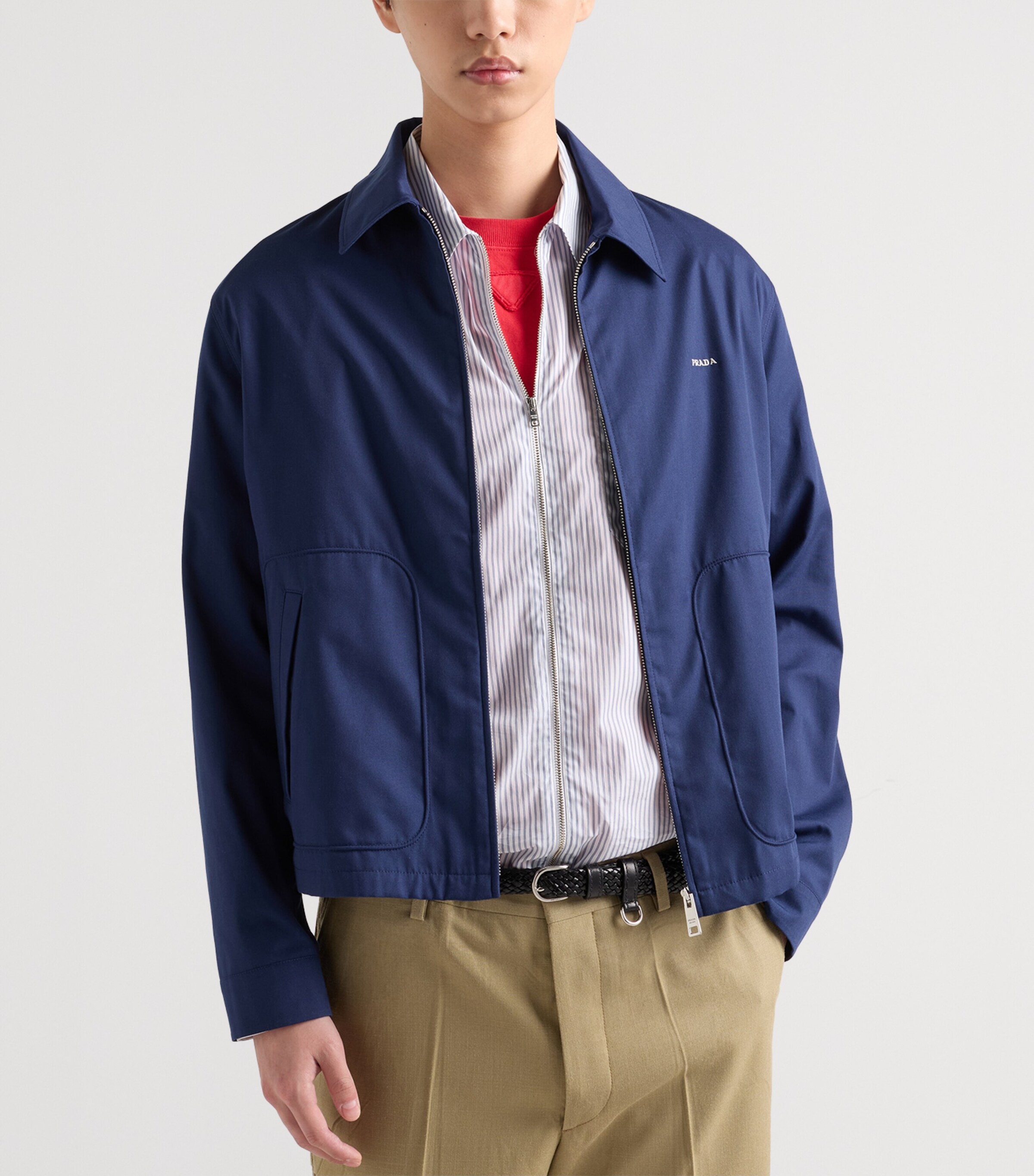 Prada Mens Technical Boxy Zip-Up Jacket Image 6