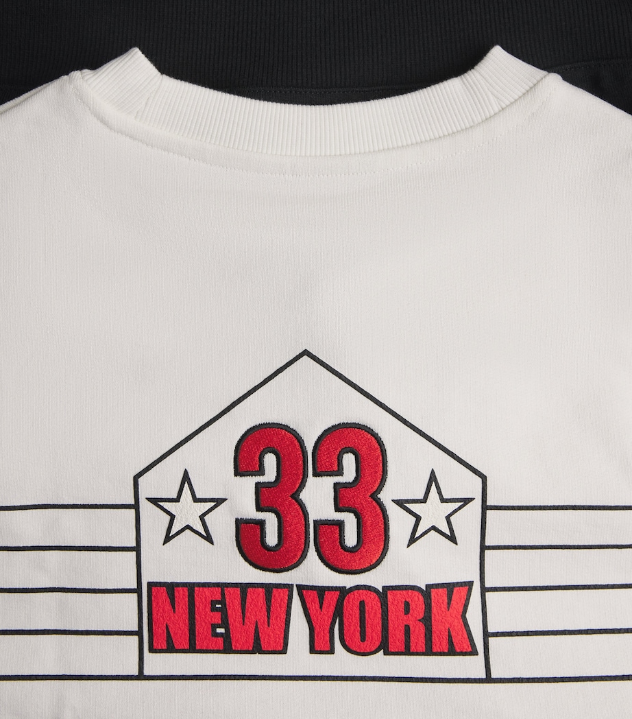 Willy Chavarria Mens x adidas Originals New York Baseball Sweatshirt White Image 6