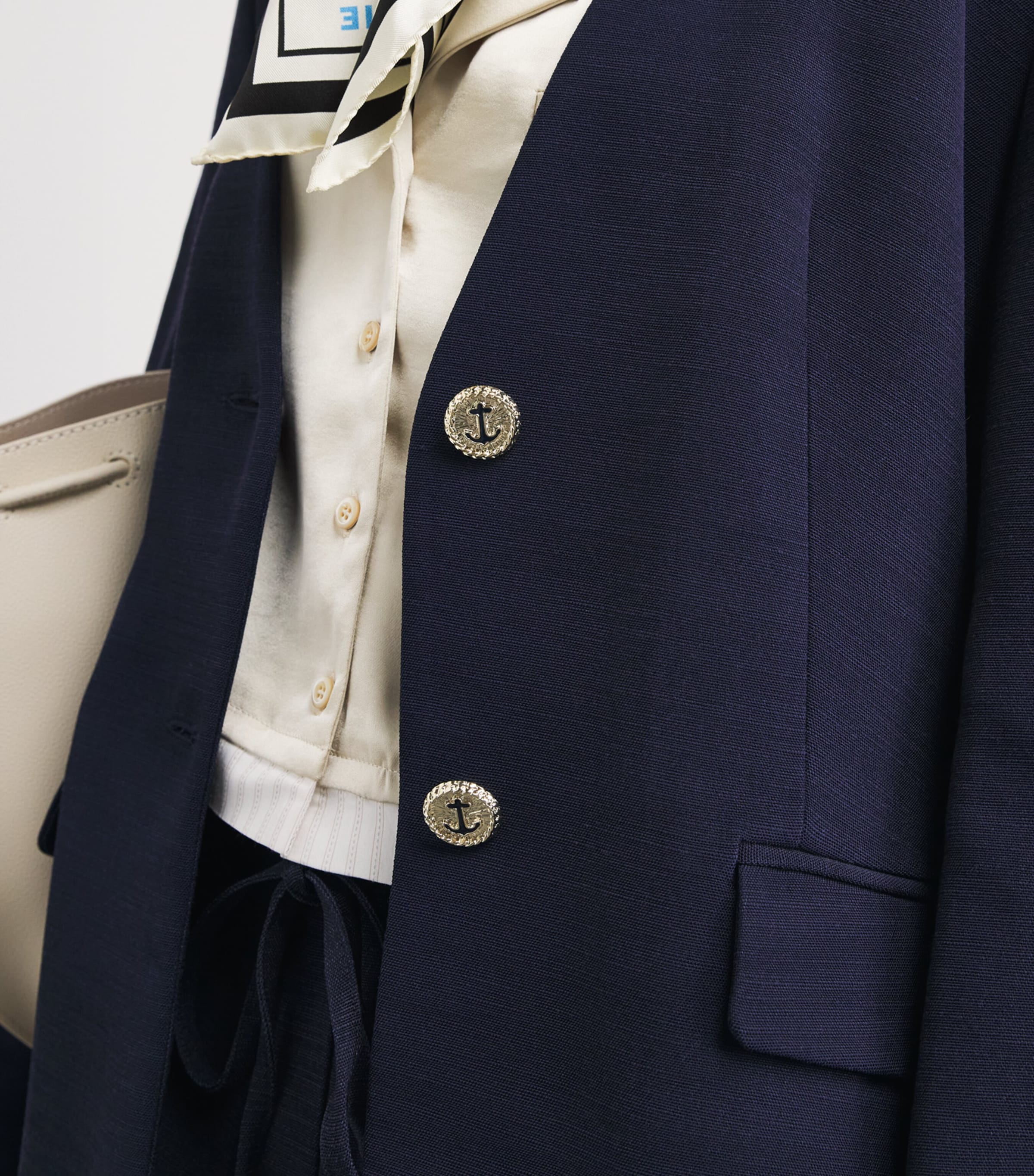 Claudie Pierlot Womens V-Neck Jacket Navy Image 3