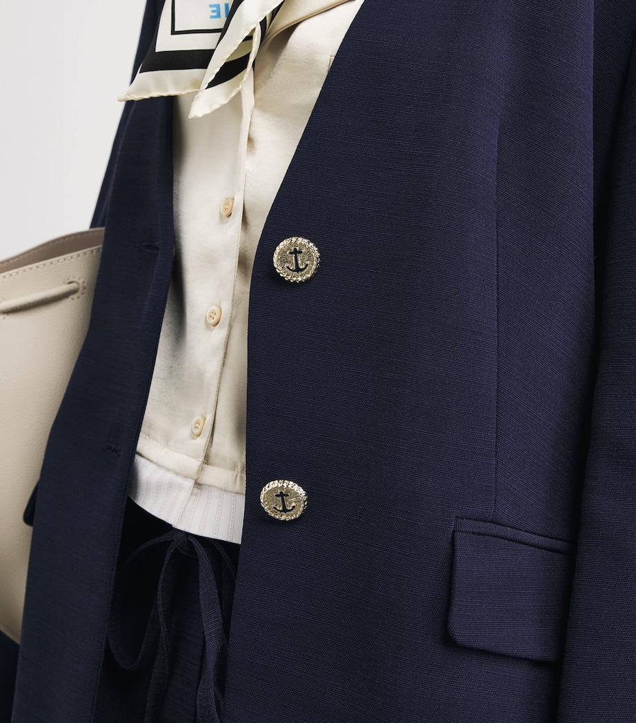 Claudie Pierlot Womens V-Neck Jacket Navy Image 3