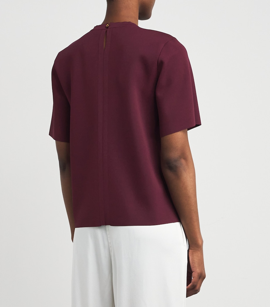 Knit Short-Sleeve Top 6017 BORDEAUX Image 4