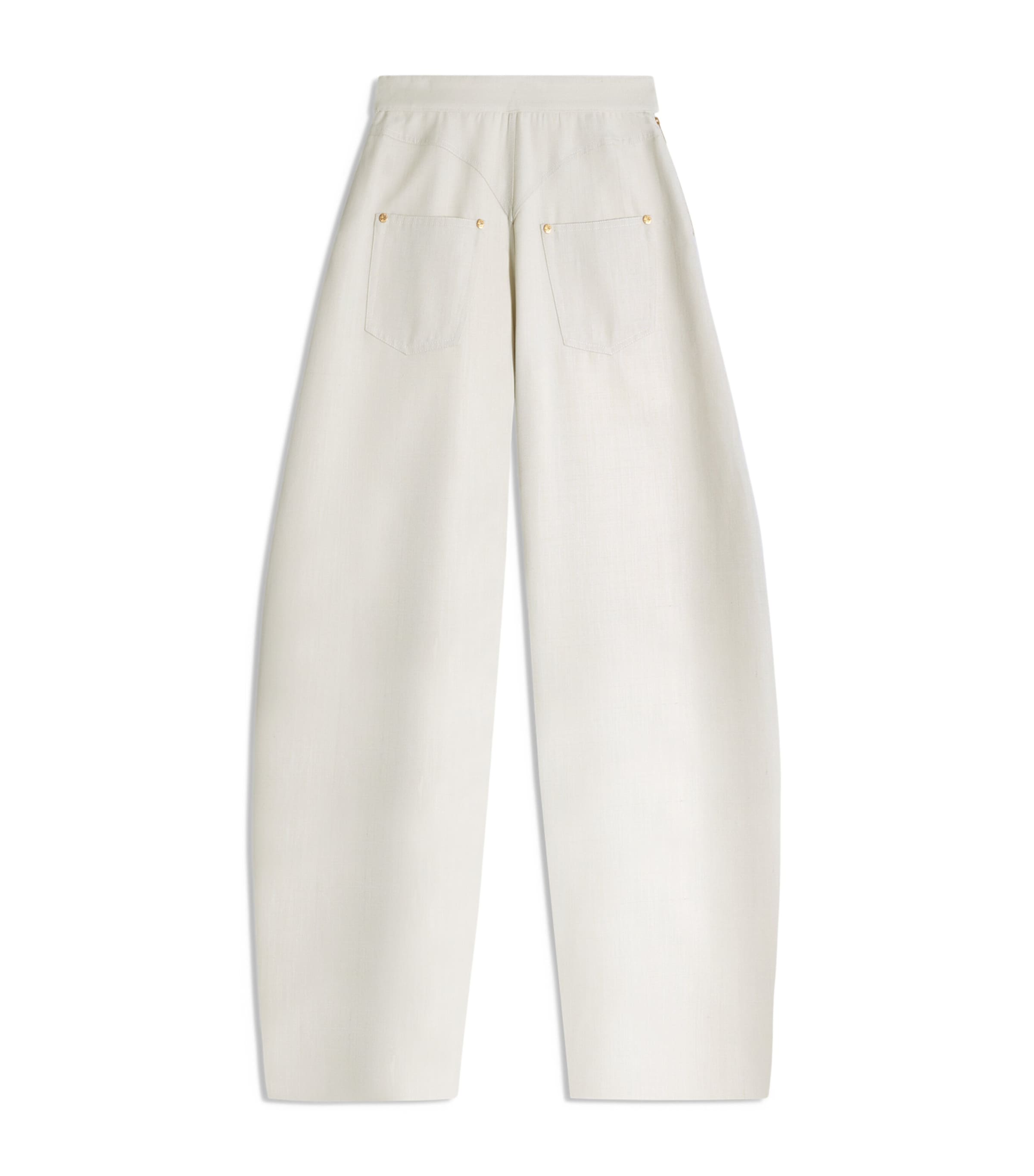 Schiaparelli Womens Canvas Cowboy Trousers Ecru Image 5