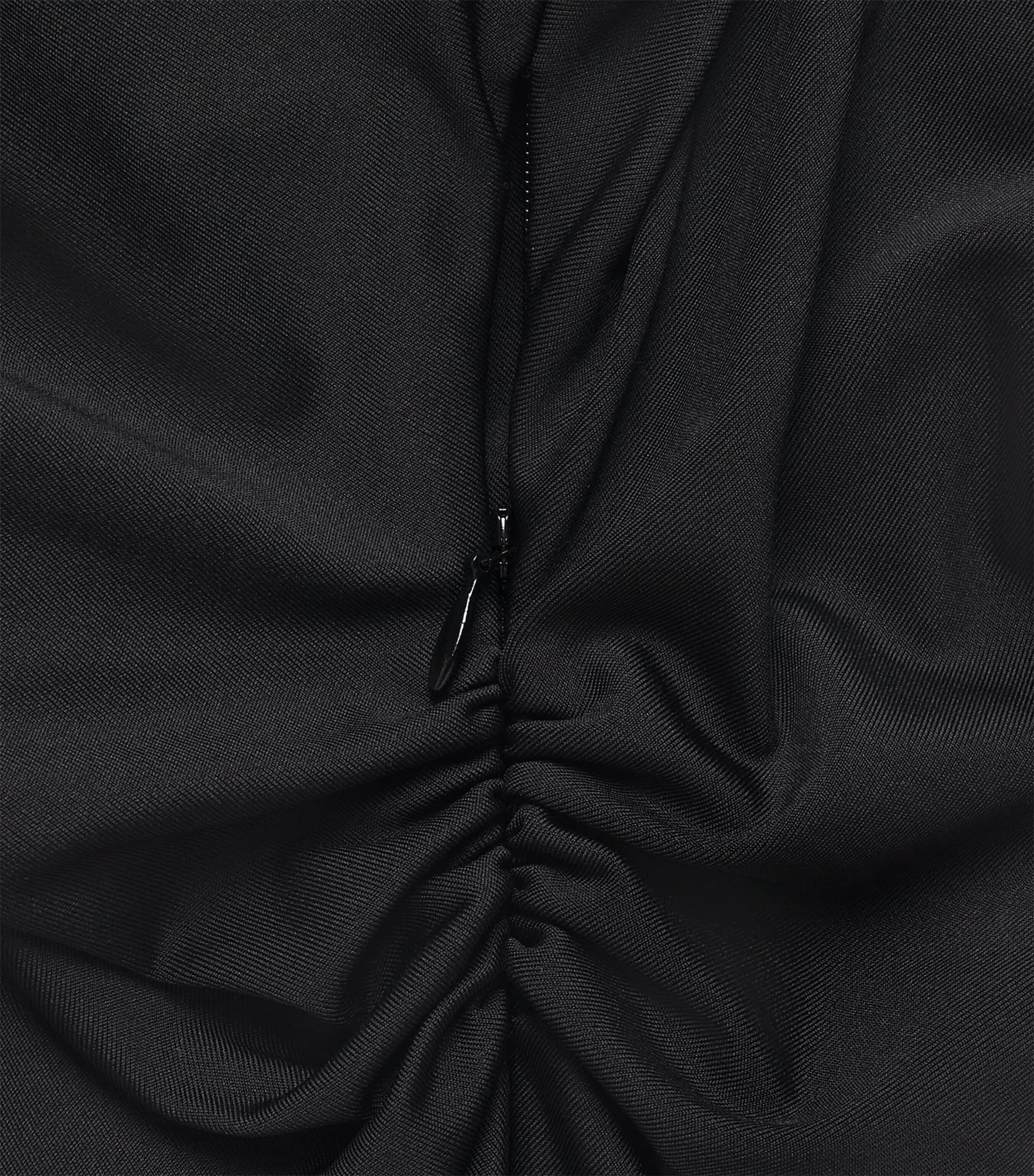 Victoria Beckham Womens Gathered Shoulder-Drape Long-Sleeve Gown Black Image 6