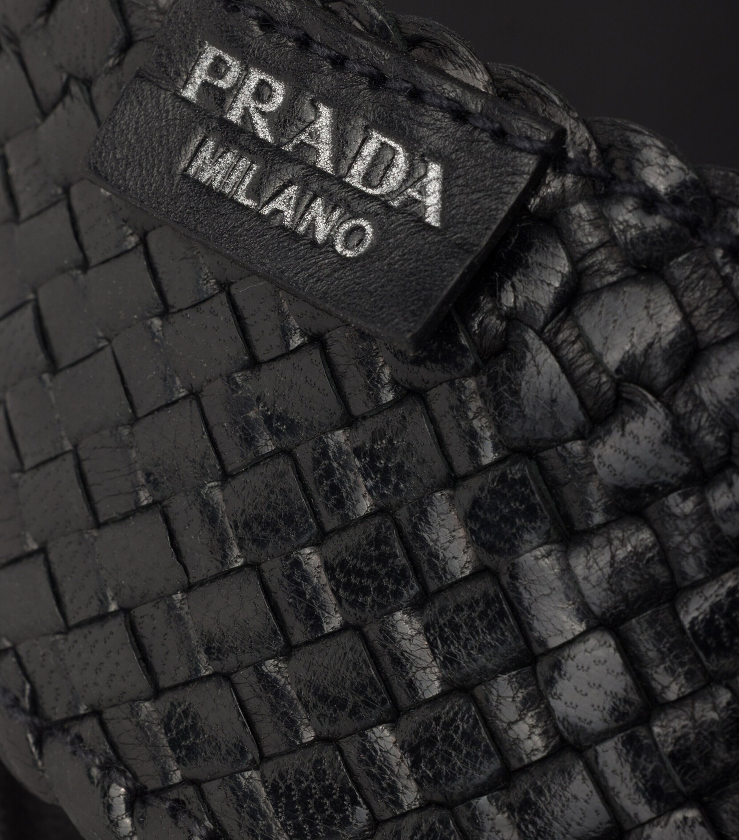 Prada Leather Woven Flip Flops Image 6
