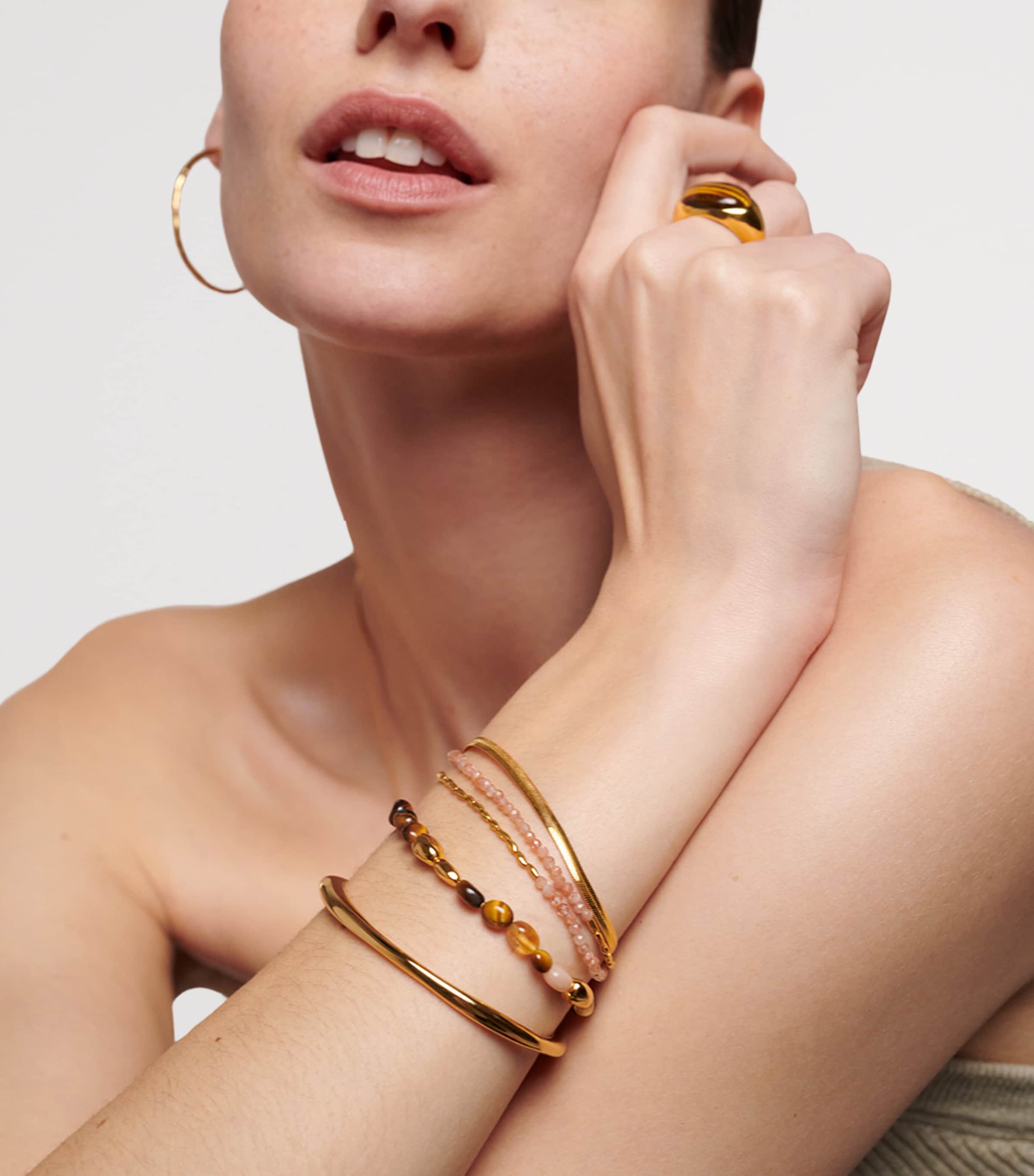 Monica Vinader Gold Vermeil Multi Gemstone Rio Beaded Bracelet Gold Vermeil Image 4
