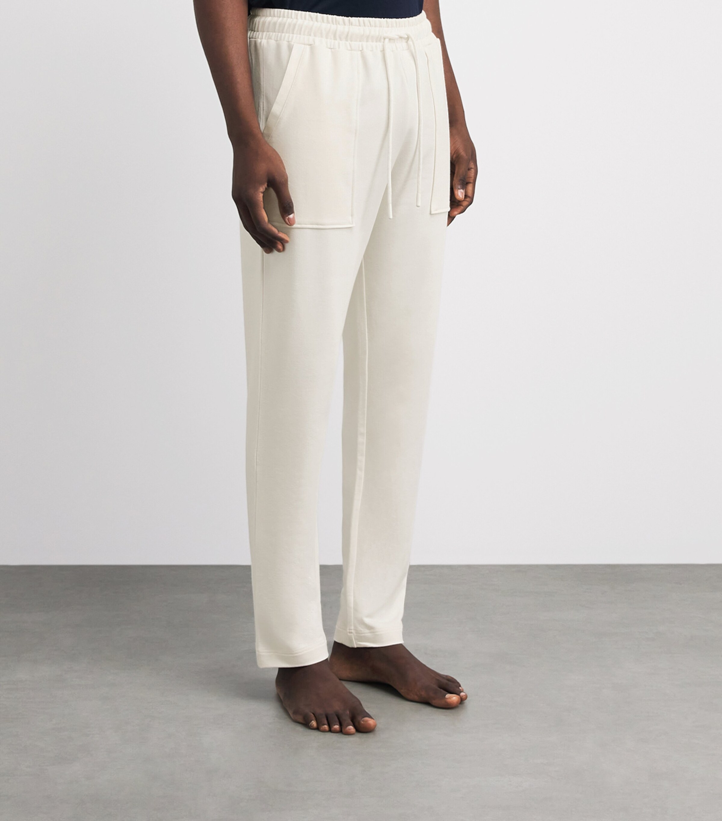 Zimmerli Mens Modal-Cotton Summer Lounge Trousers Sea Salt Image 4