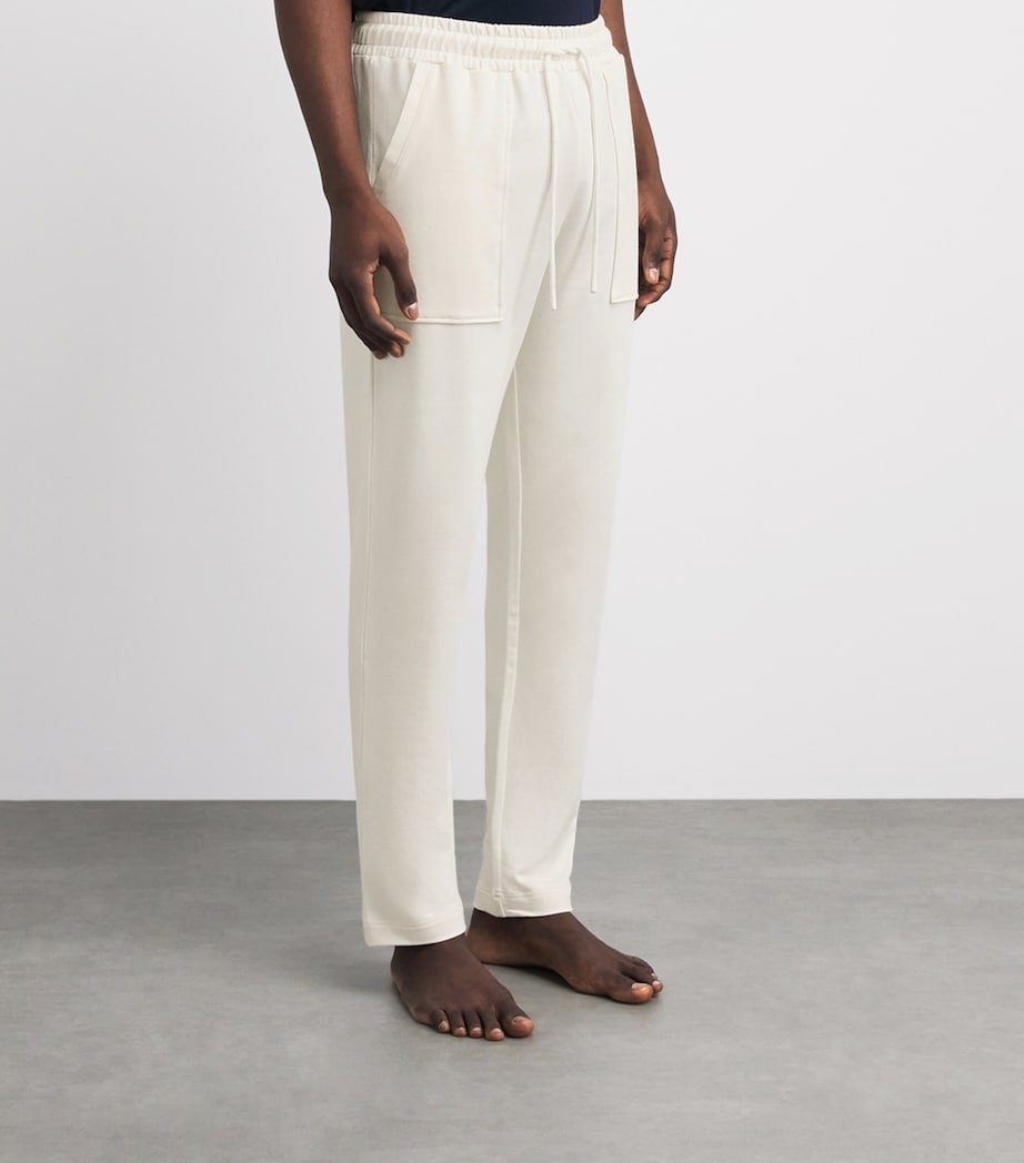 Zimmerli Mens Modal-Cotton Summer Lounge Trousers Sea Salt Image 4