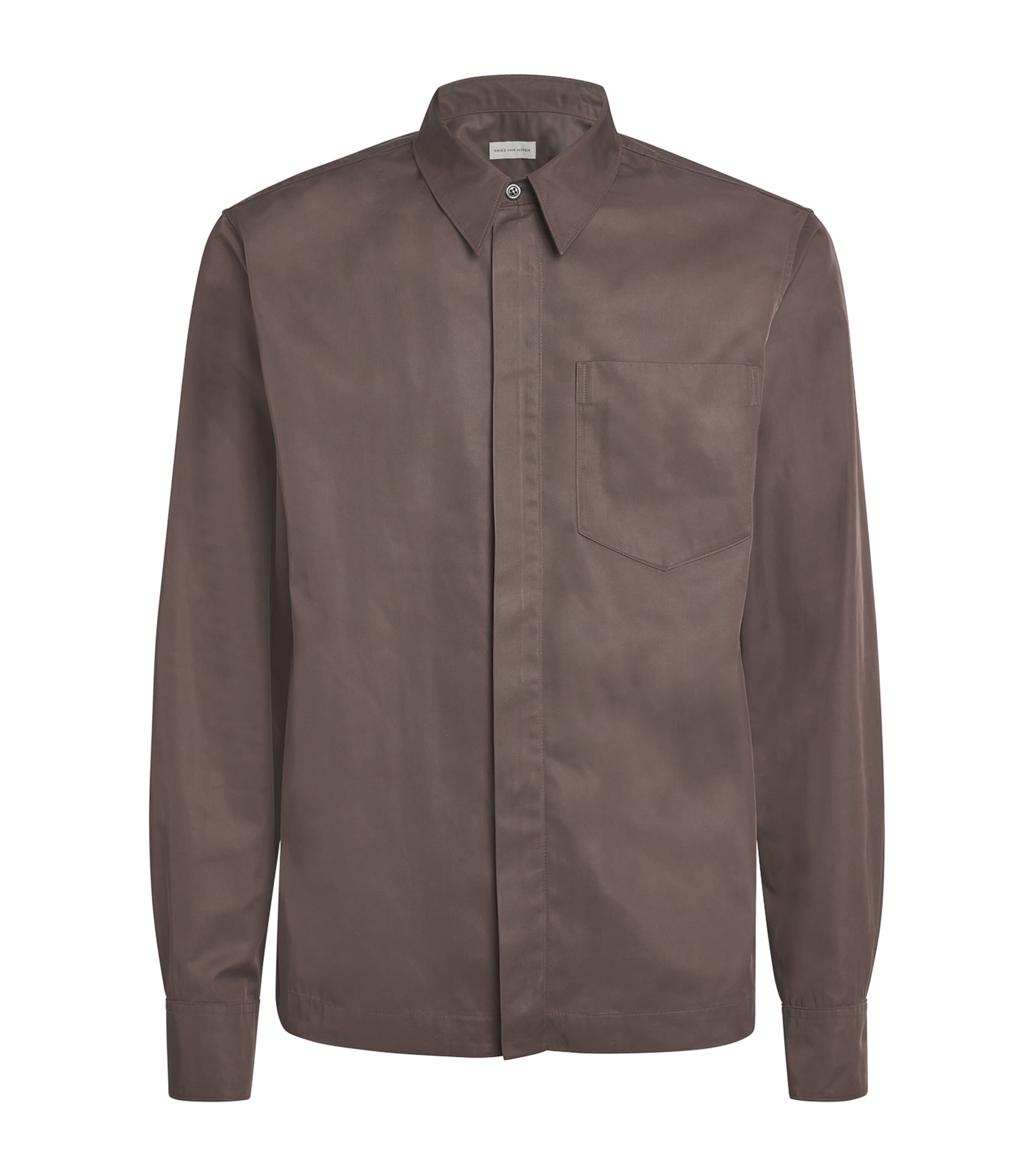 Dries Van Noten Water-repellent Overshirt In Gray