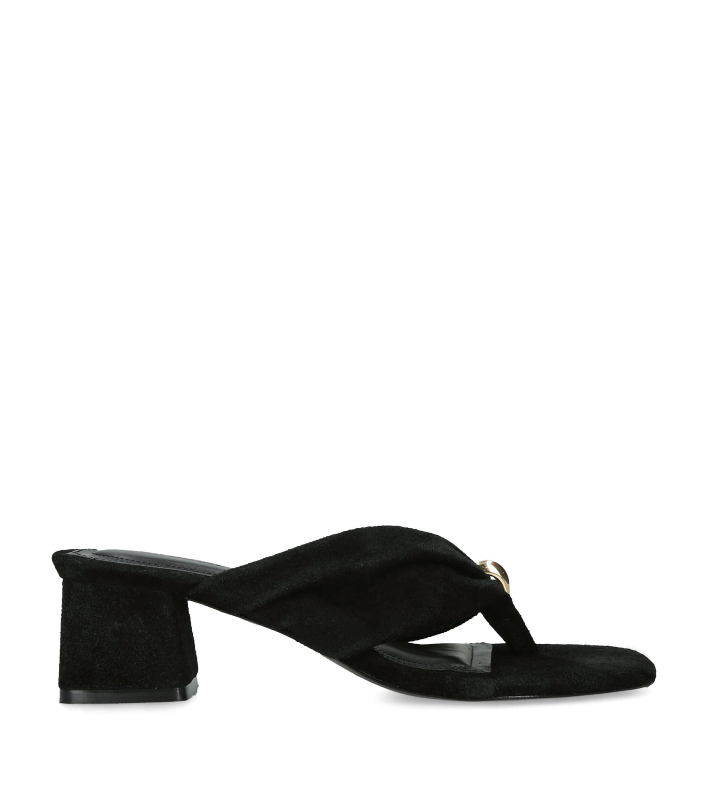 Simkhai Suede Stella Heeled Mules 50 Black Image 1