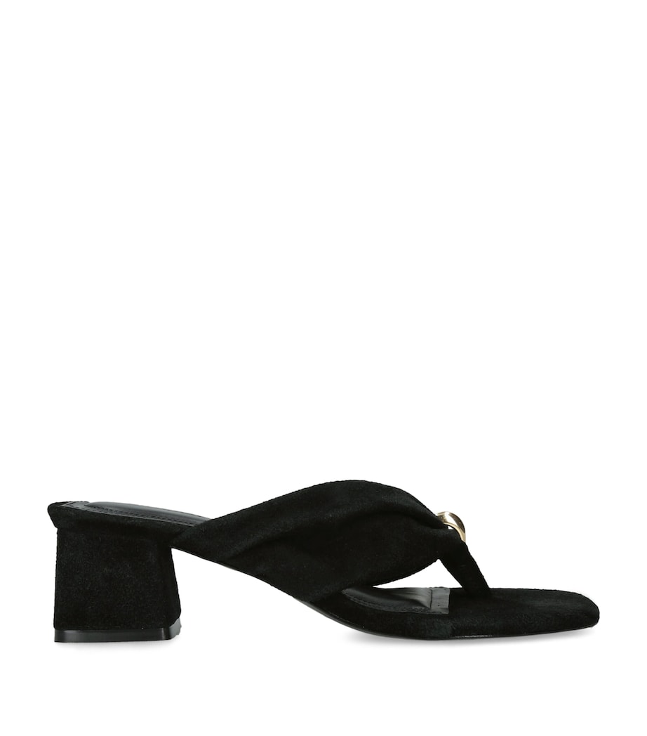 Simkhai Suede Stella Heeled Mules 50 Black Image 1