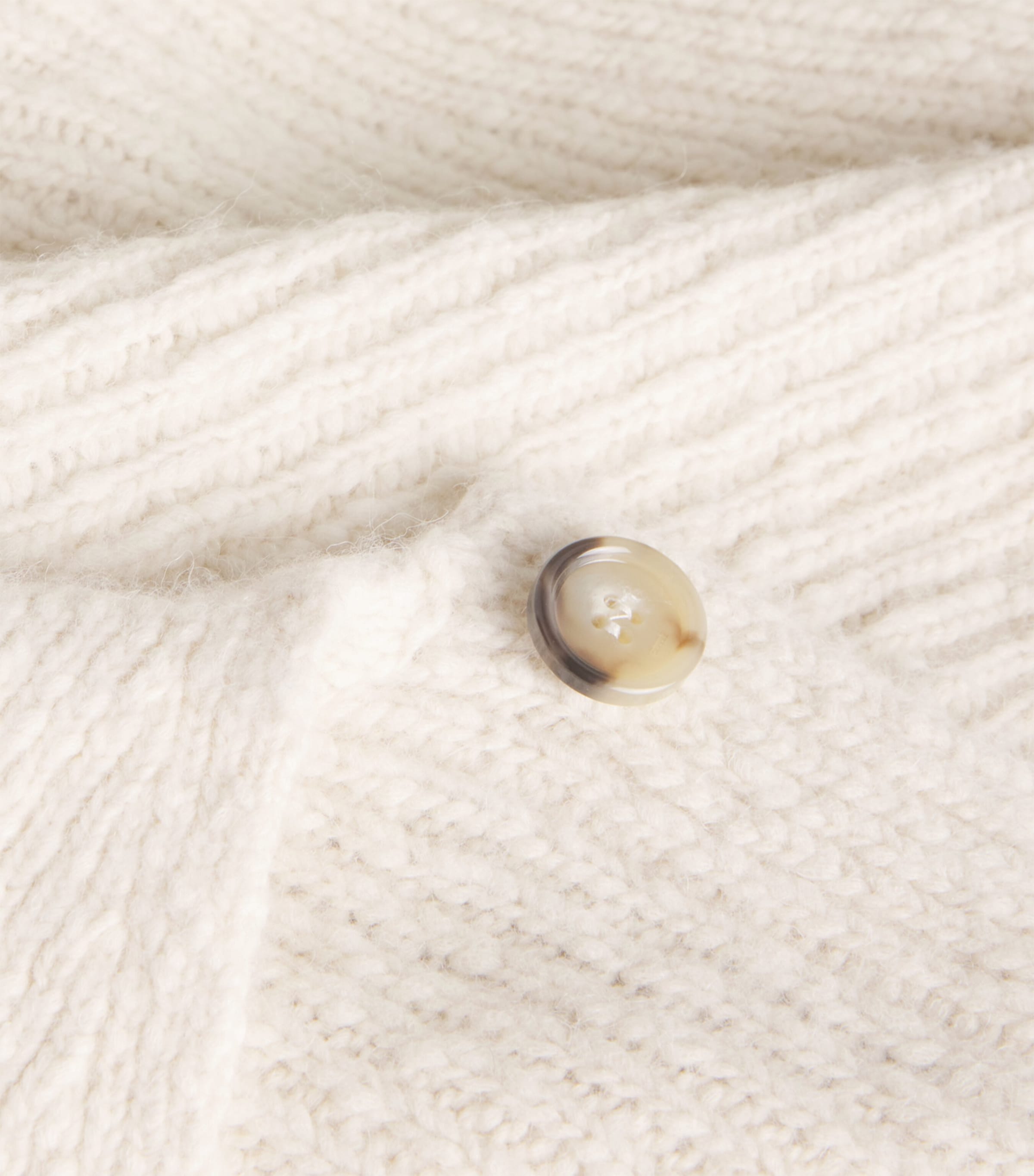 Wool-Blend Rib-Knit Cardigan 185 - IVOIRE Image 5