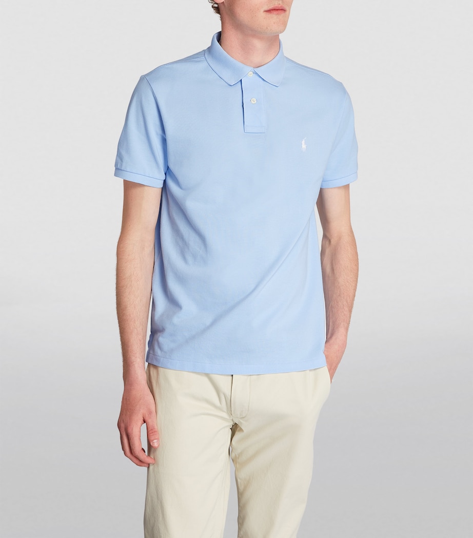 Cotton Mesh Polo Pony Polo Shirt OFFICE BLUE Image 3