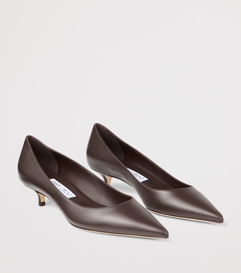 Amelia 35 Leather Pumps CHOCOLATE Image 3