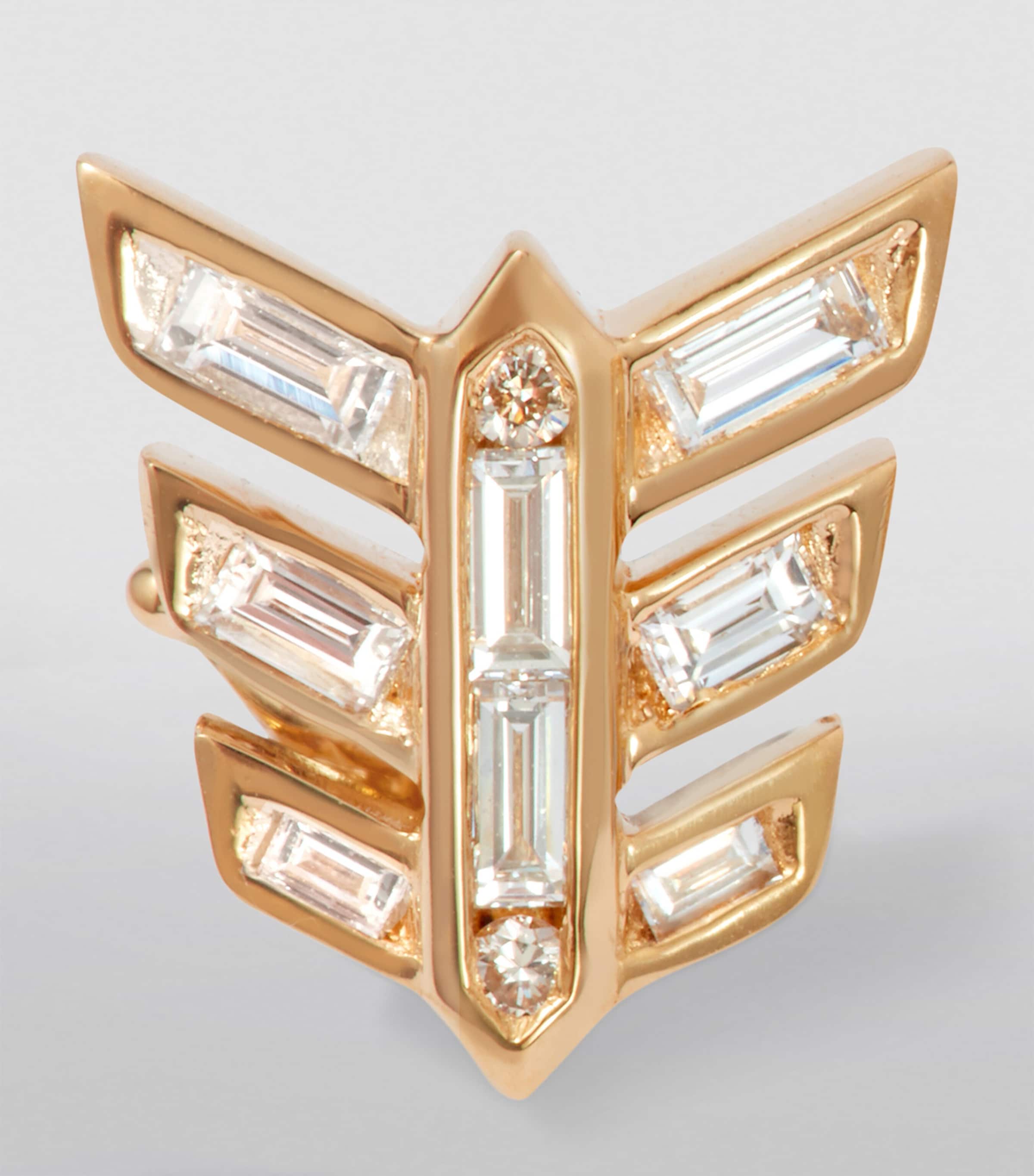 Yellow Gold and Diamond Flight Stud Earrings YELLOW GOLD Image 2