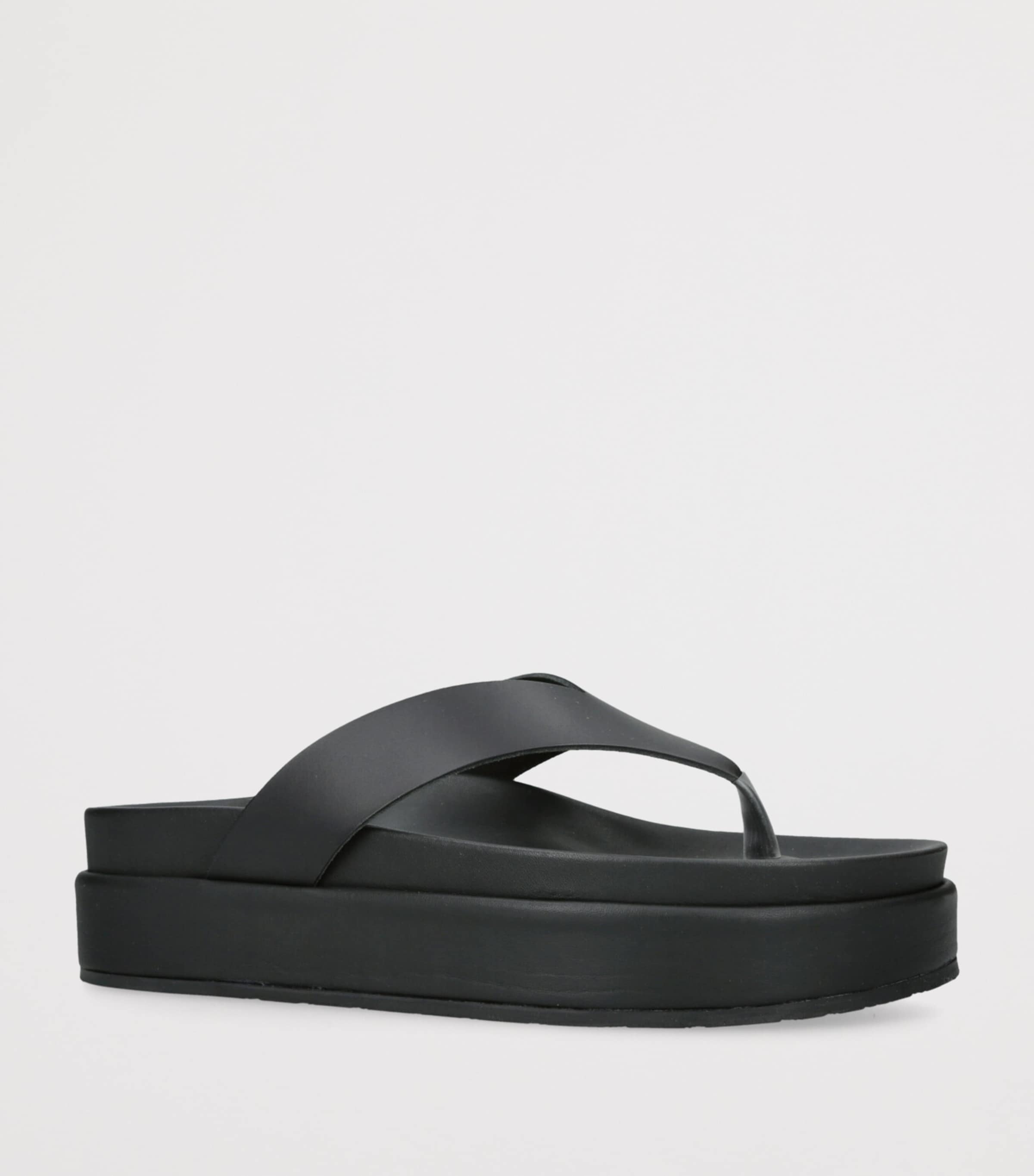 Ancient Greek Sandals Leather Charys 2 Flatform Sandals 35 Black Image 3