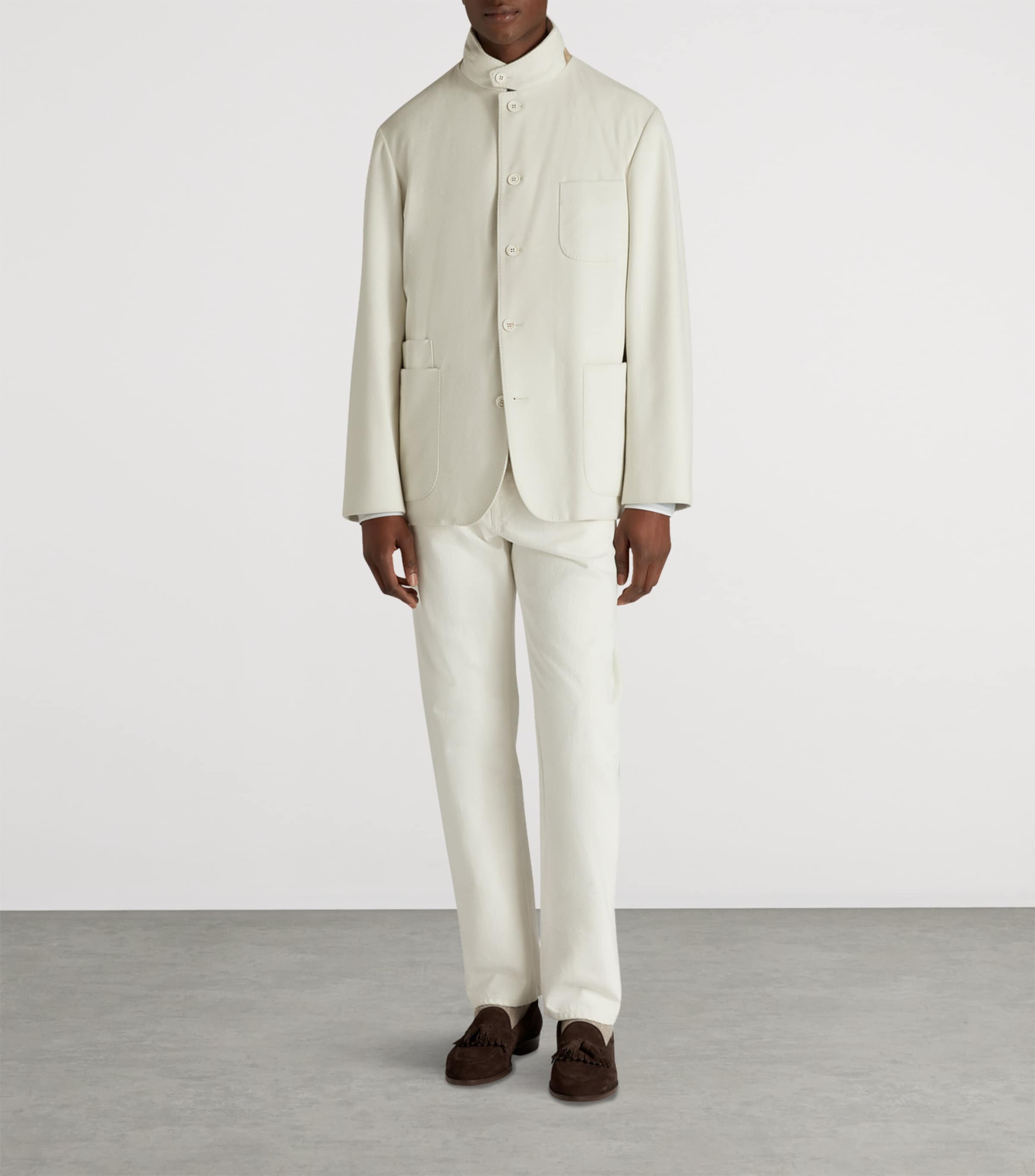 Cashmere-Blend Technical Jacket 100WHITE Image 3