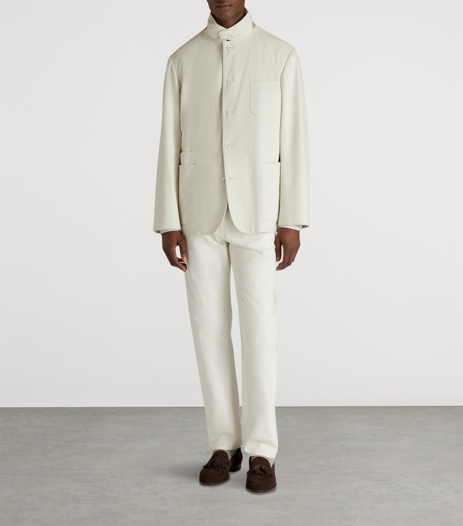 Cashmere-Blend Technical Jacket 100WHITE Image 3