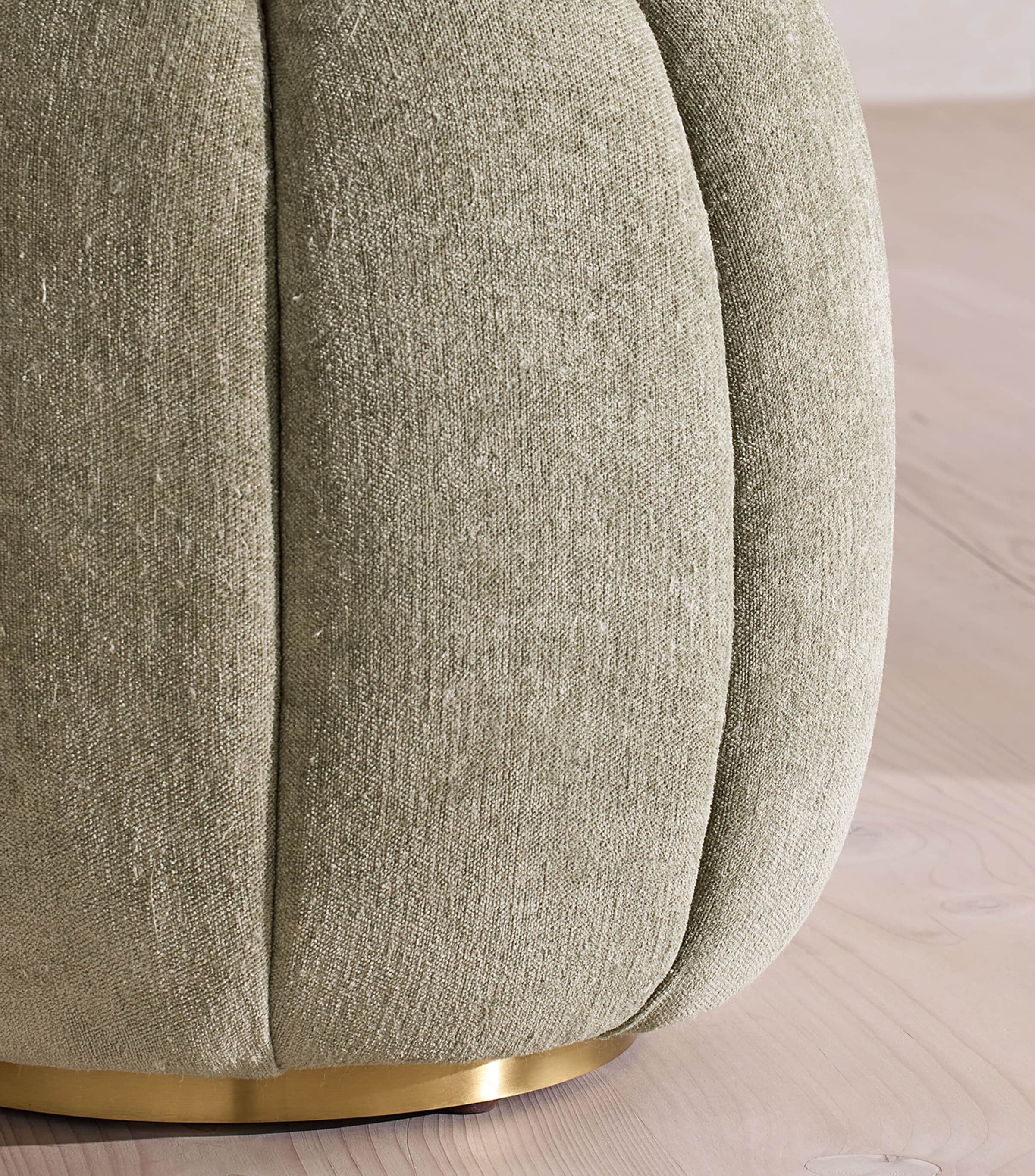 Soho Home Linen Chenille Sofia Footstool Green Image 4