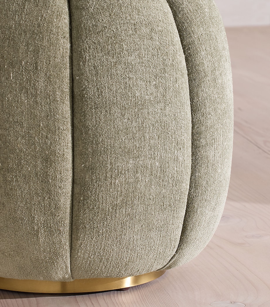 Soho Home Linen Chenille Sofia Footstool Green Image 4