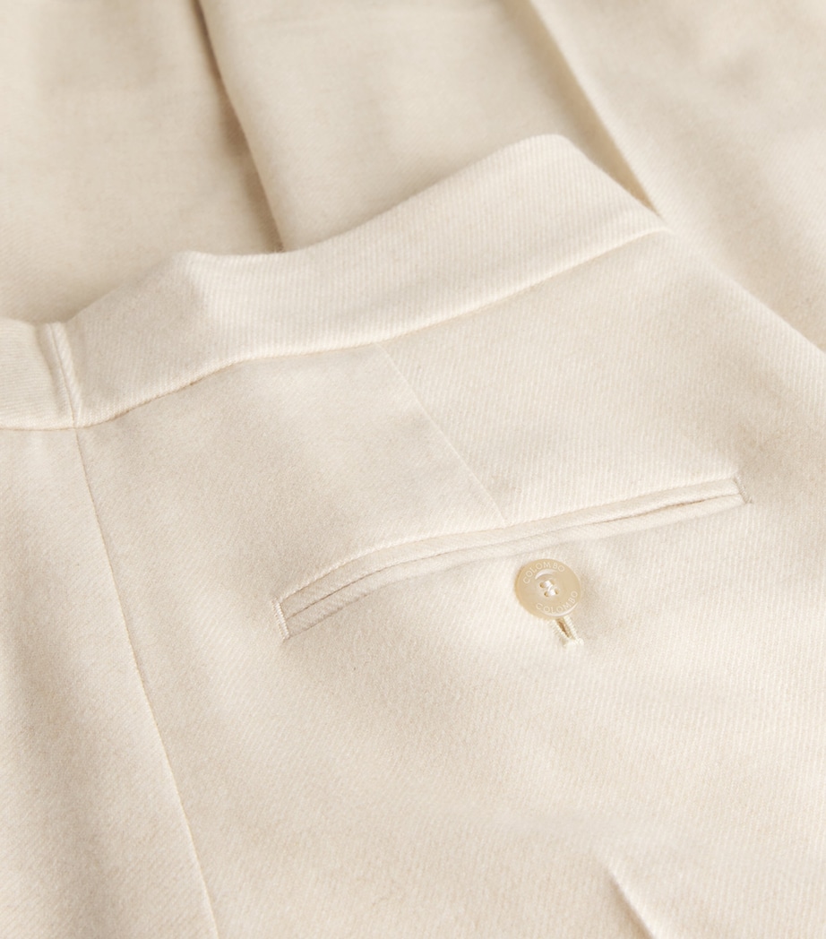 Cashmere Straight Tailored Trousers 9009 NATURAL Image 5